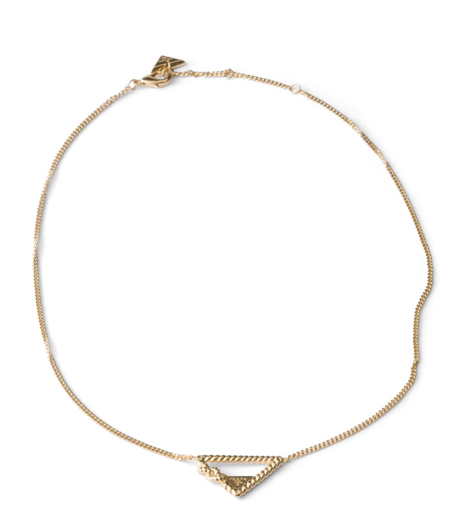 Prada Triangle Necklace Gold/silver