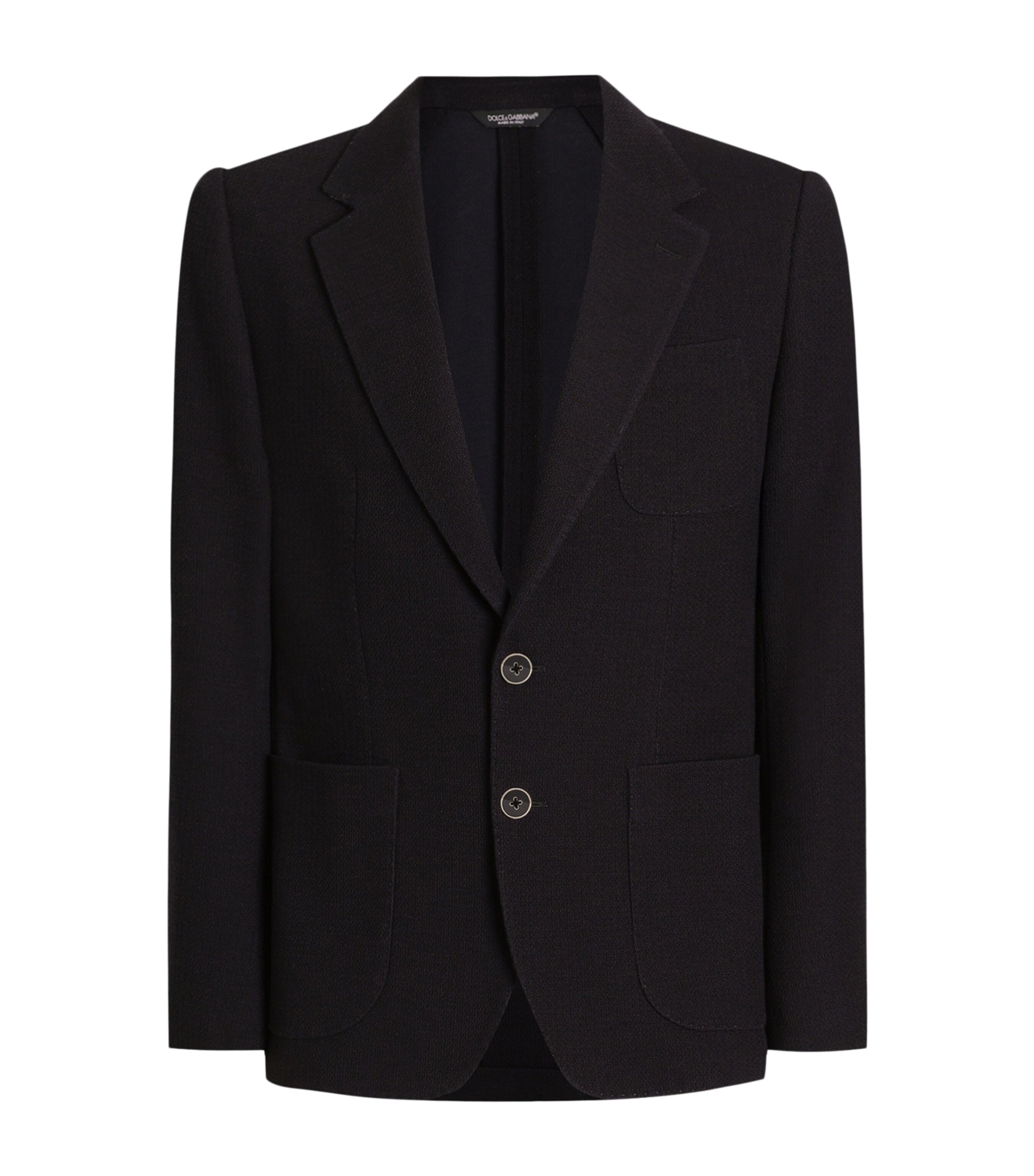 Virgin Wool-Cotton Single-Breasted Blazer