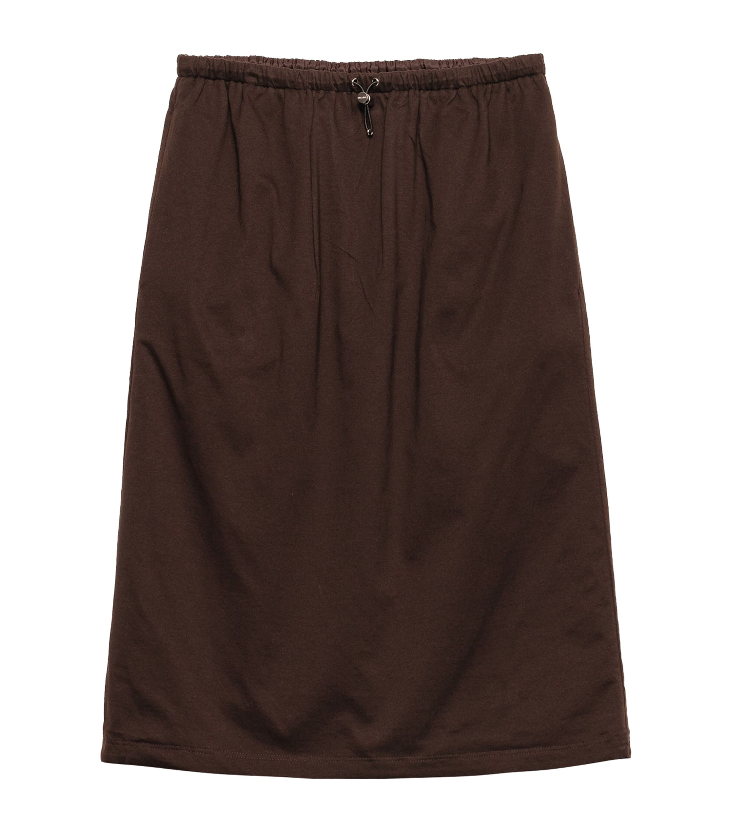 スカート Prada Dark Brown Cotton Reversible Skirt ダークブラウン リバーシブルコットンジャージーx Re-Nylon