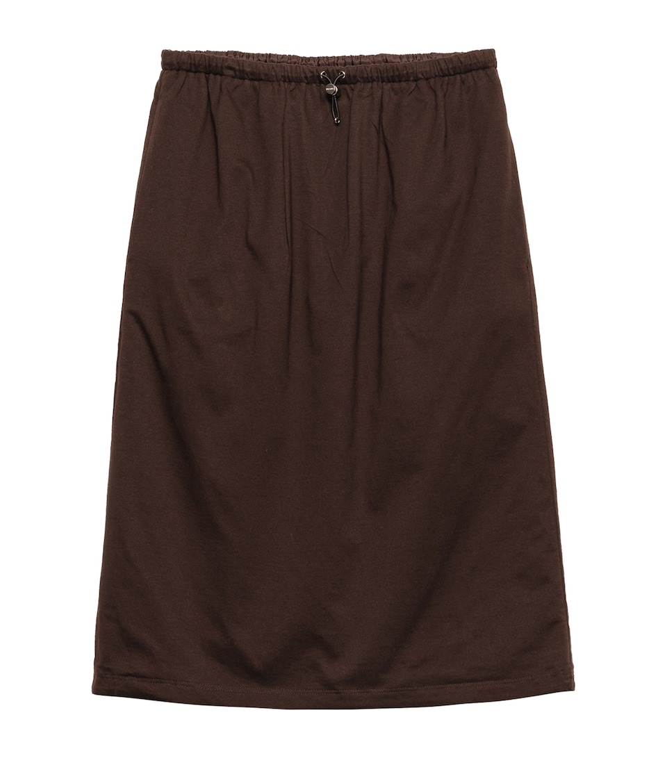 Cotton and Re-Nylon Reversible Midi Skirt
