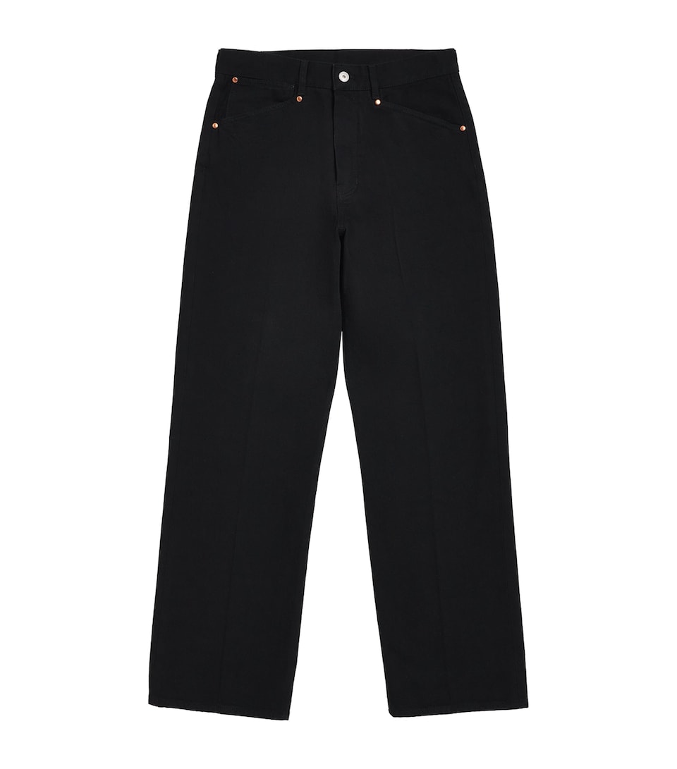 Lemaire Mens Selvedge Straight Jeans Black