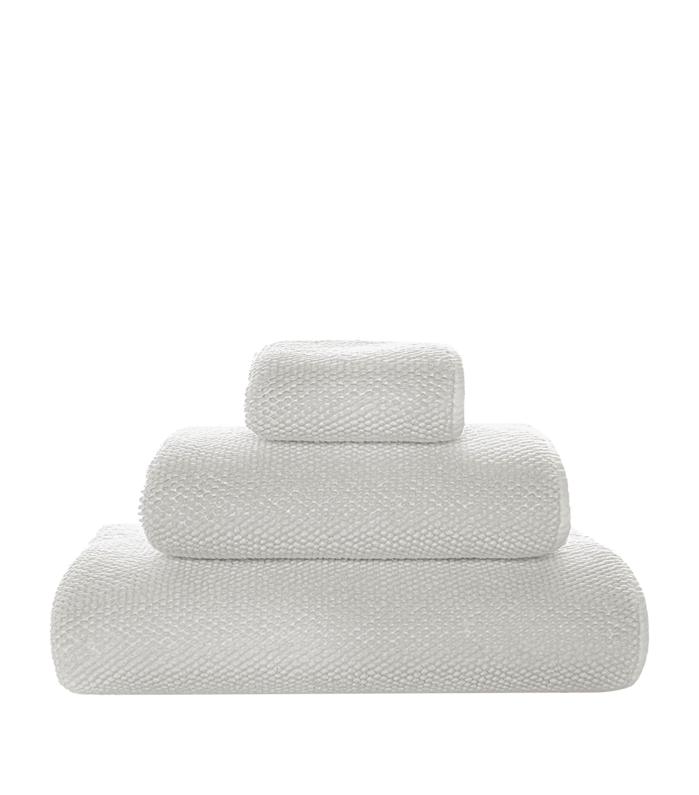 GRACCIOZA Cotton Pearls Bath Sheet (95cm x 150cm) Silver