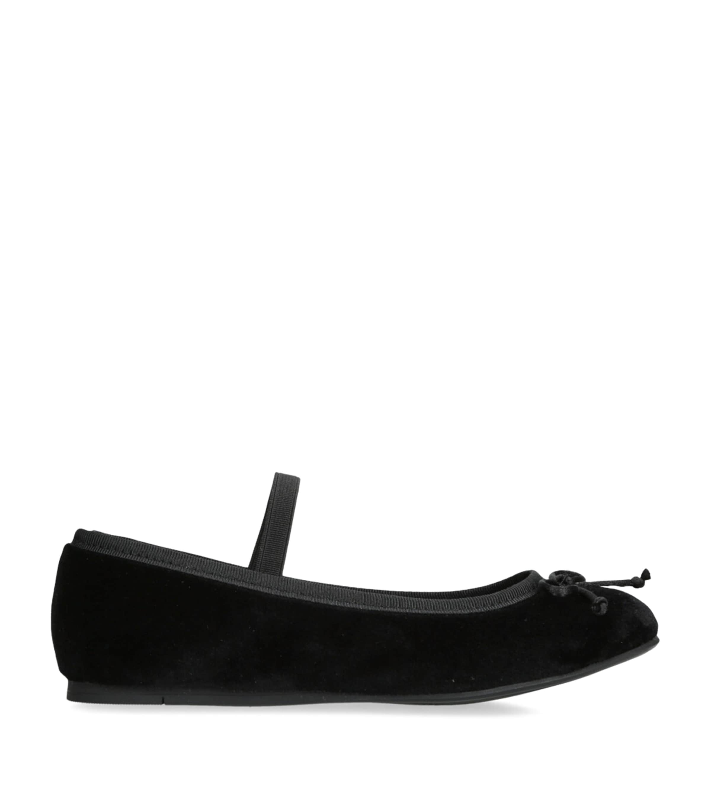 papouelli Velvet Callie Ballet Flats Black