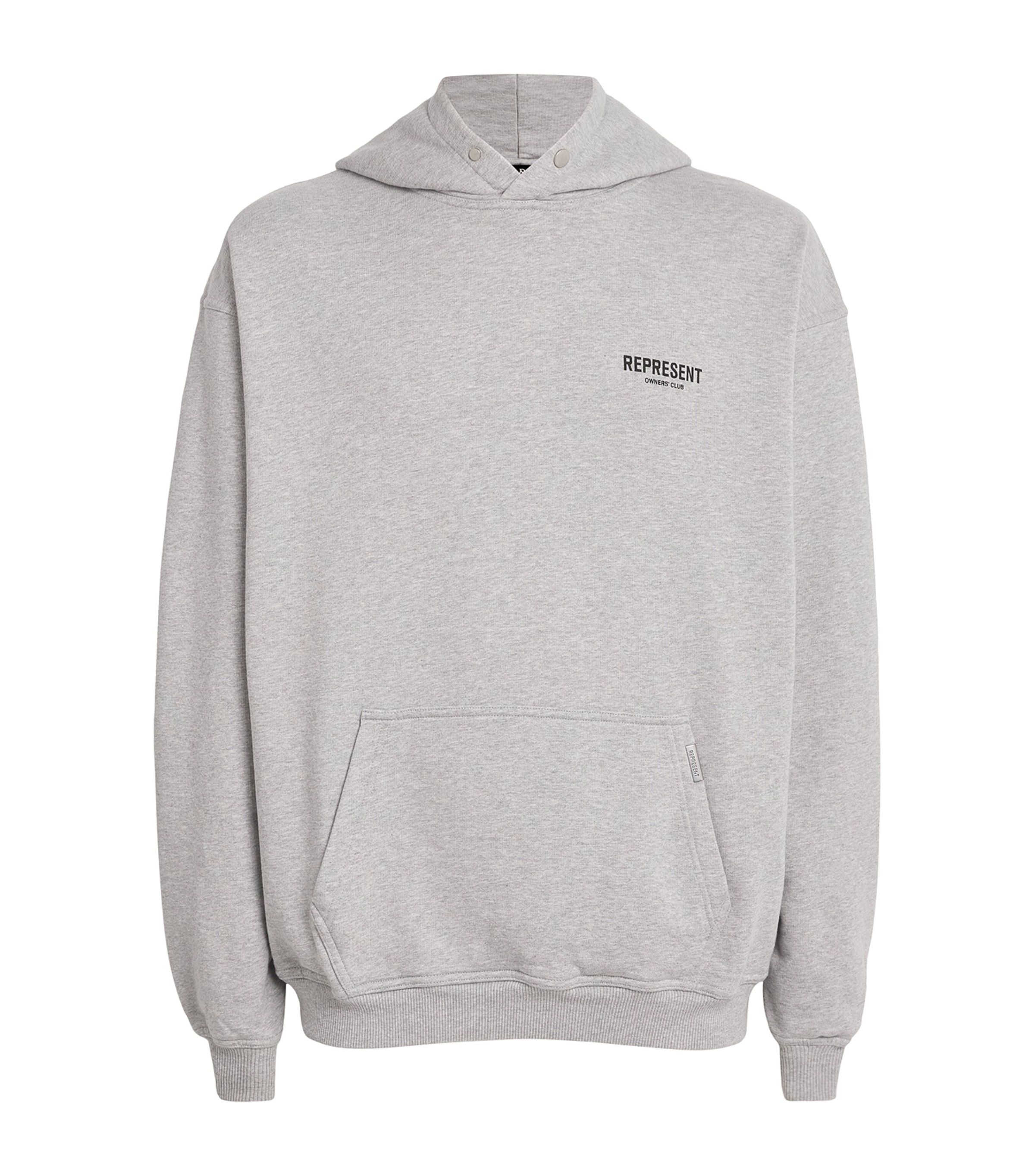 Represent Mens Owners Club Hoodie Ash Grey/black