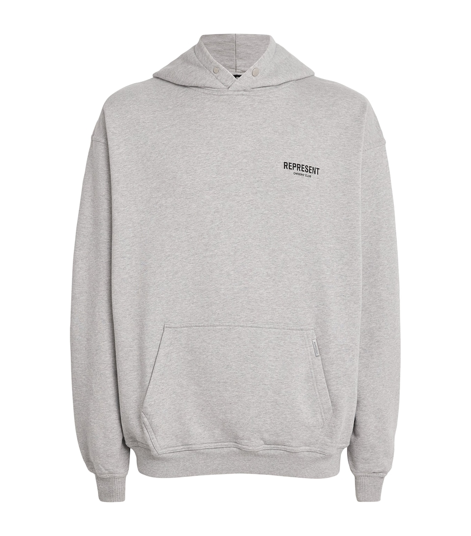 Represent Mens Owners Club Hoodie Ash Grey/black
