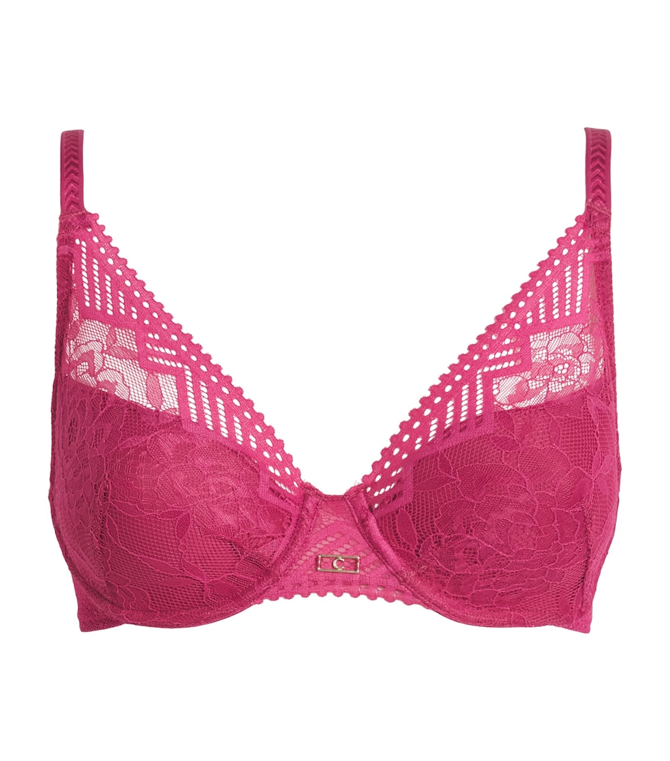 Chantelle Womens Lace Origins Full-Cup Bra Oky Cranberry