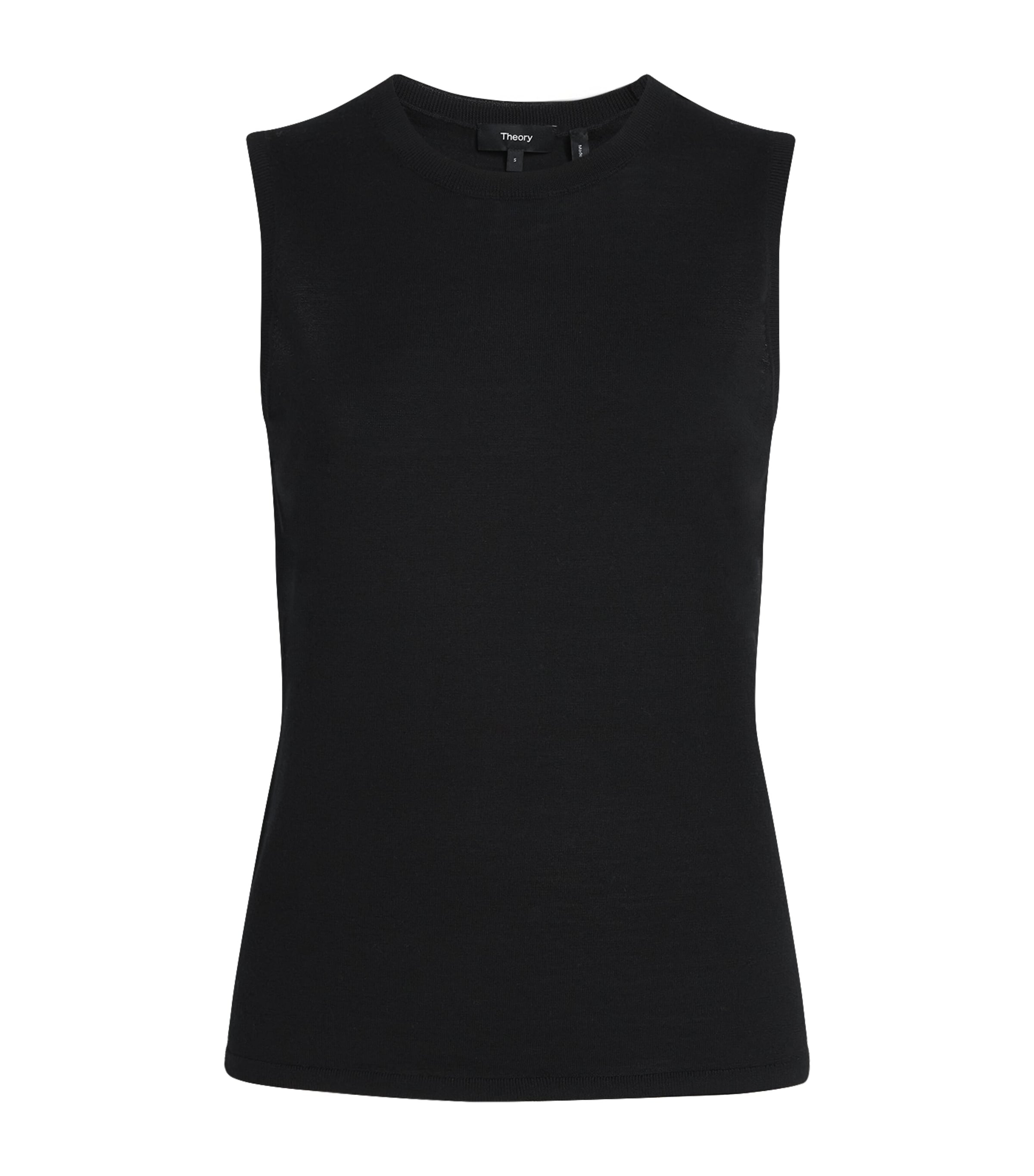 Theory Womens Wool Tank Top Black