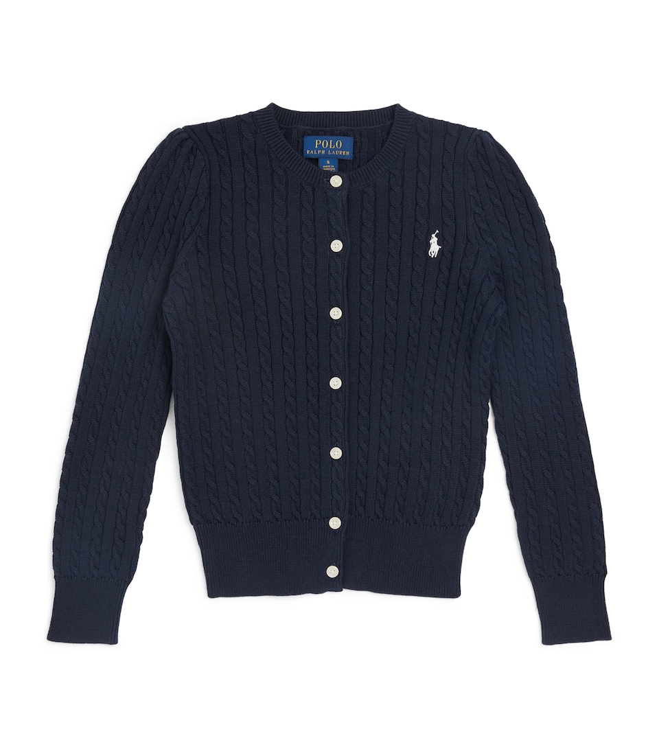 Ralph Lauren Kids Cotton Cable-Knit Cardigan (6-14 Years) Hunter Nvy