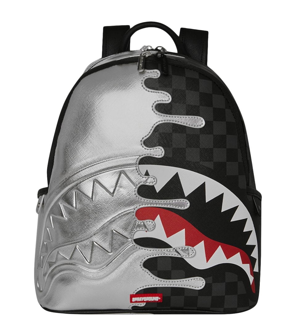 Sprayground Side Drip Savage Backpack Silver Side Drip