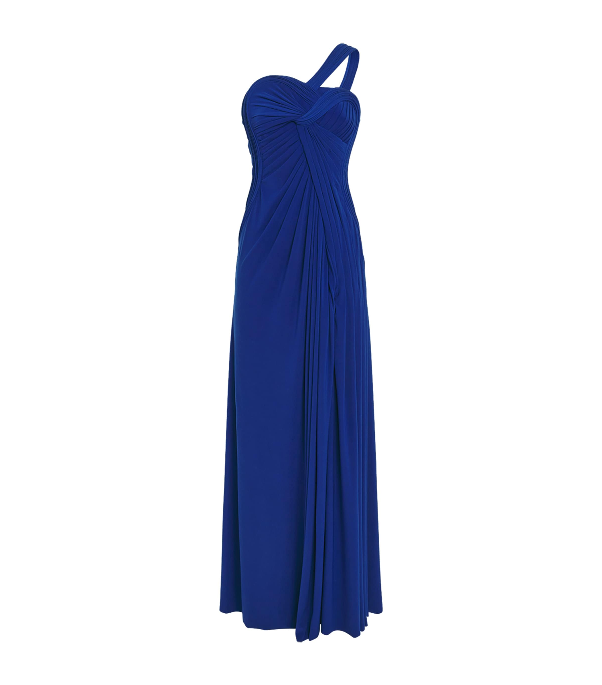 Gaurav Gupta Womens Intertwine Sculpt Aether Gown Ultramarine Blue