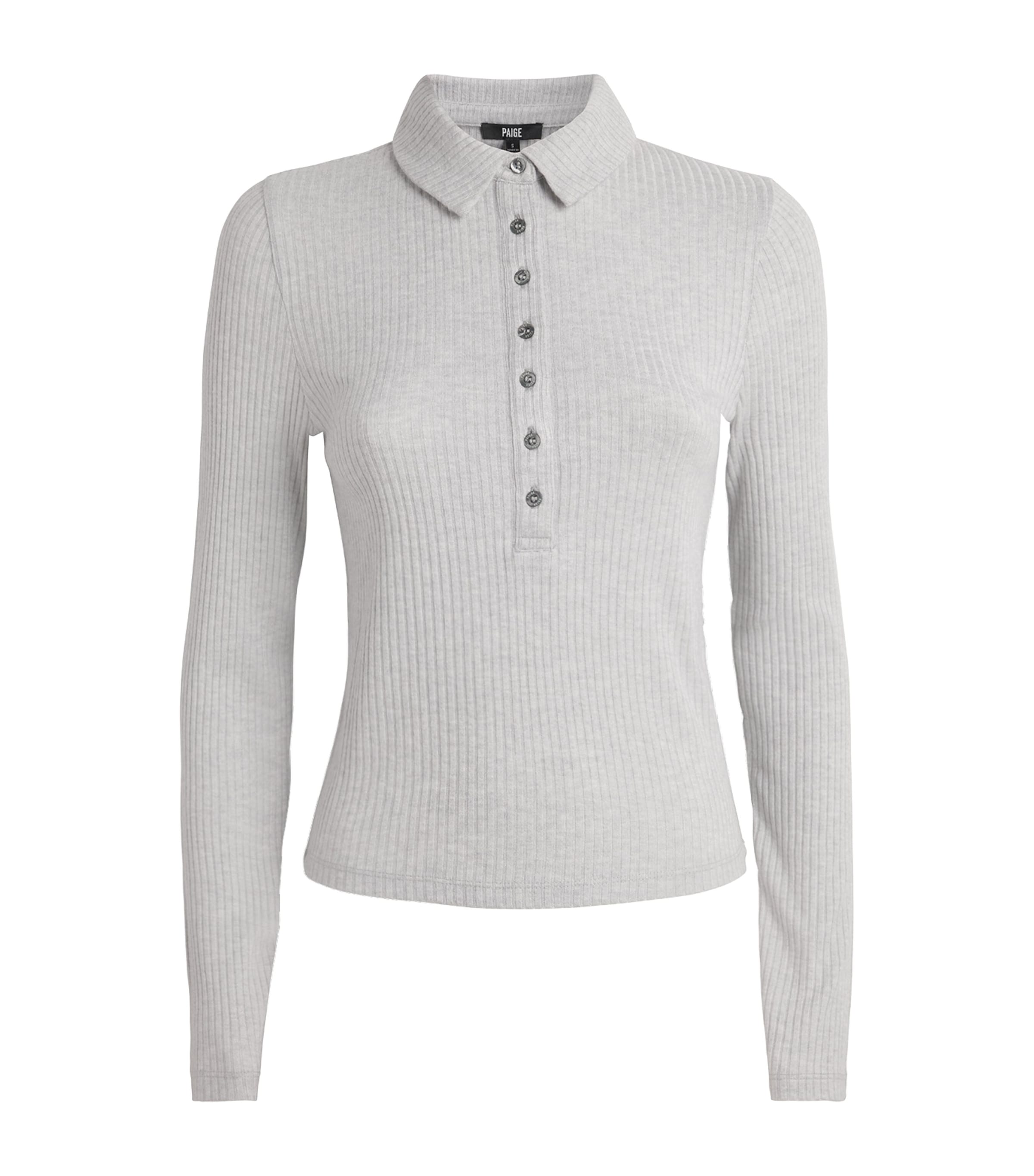 Ribbed Eden Polo Top