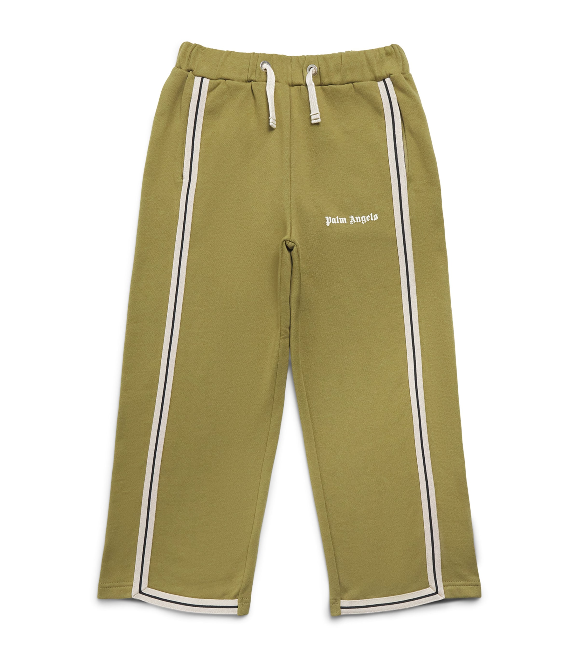 Palm Angels Kids Cotton Drawstring Sweatpants (4-12+ Years) Olive Drab