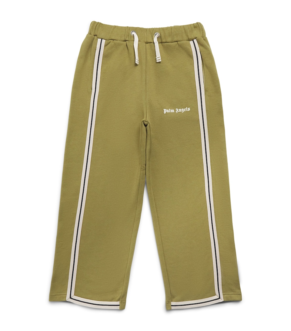 Palm Angels Kids Cotton Drawstring Sweatpants (4-12+ Years) Olive Drab