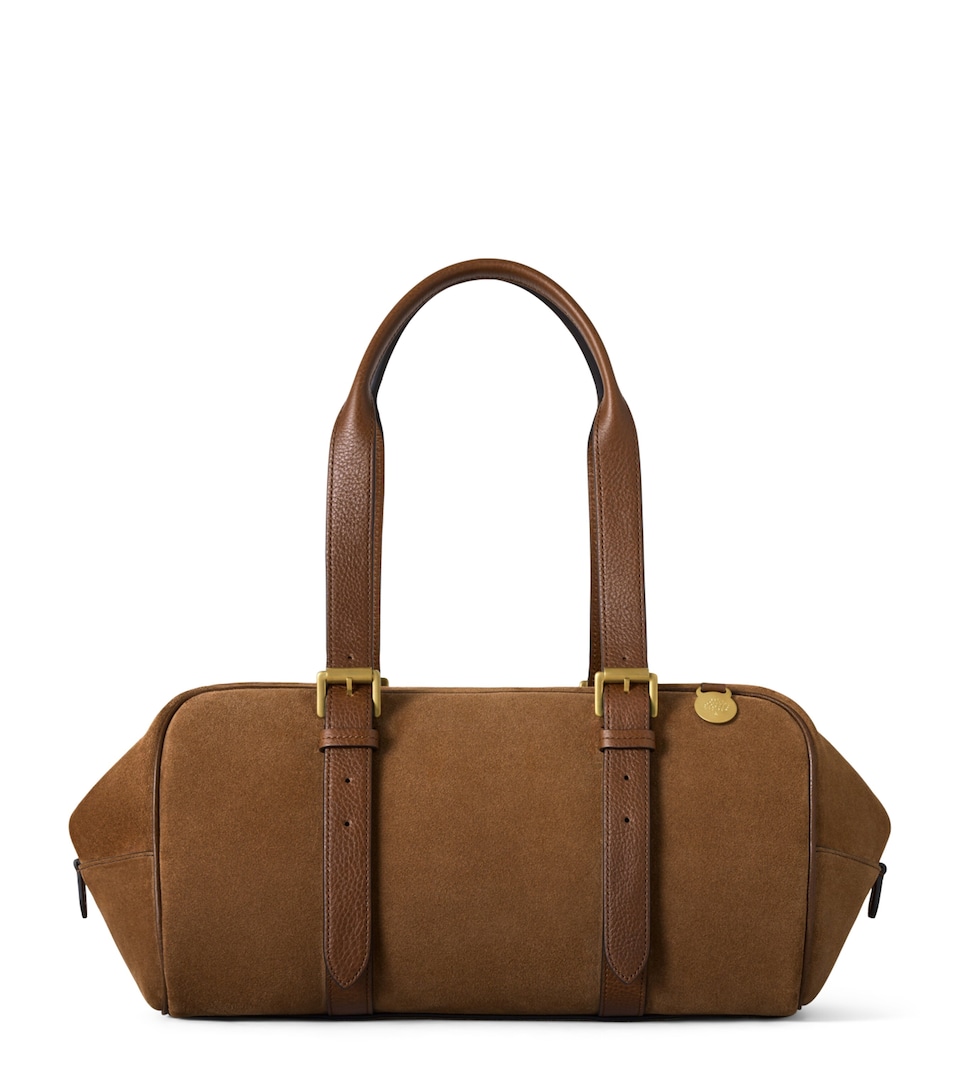 Mulberry Suede Boston Shoulder Bag Vintage Oak