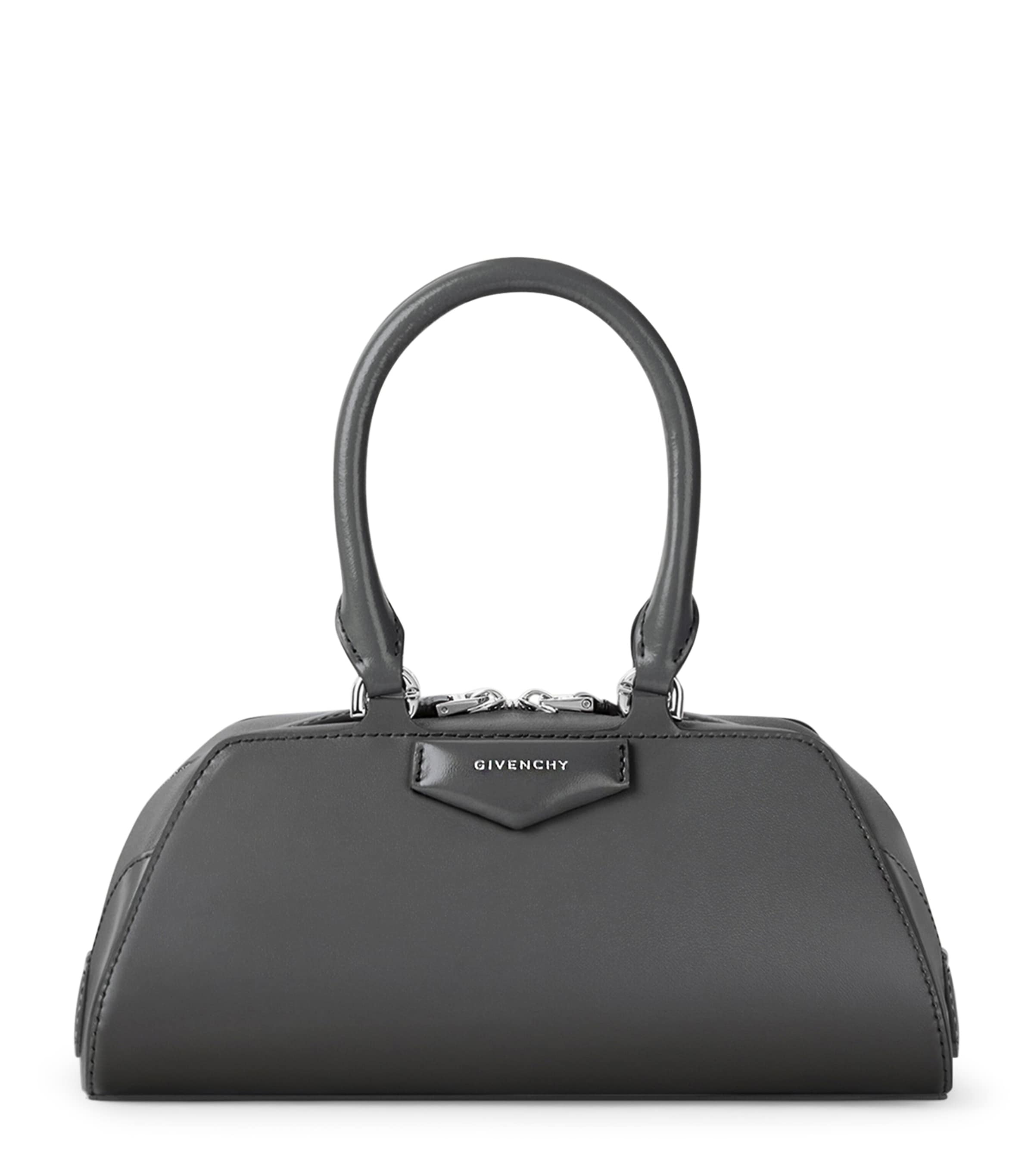 Mini Leather Antigona East-West Top-Handle Bag