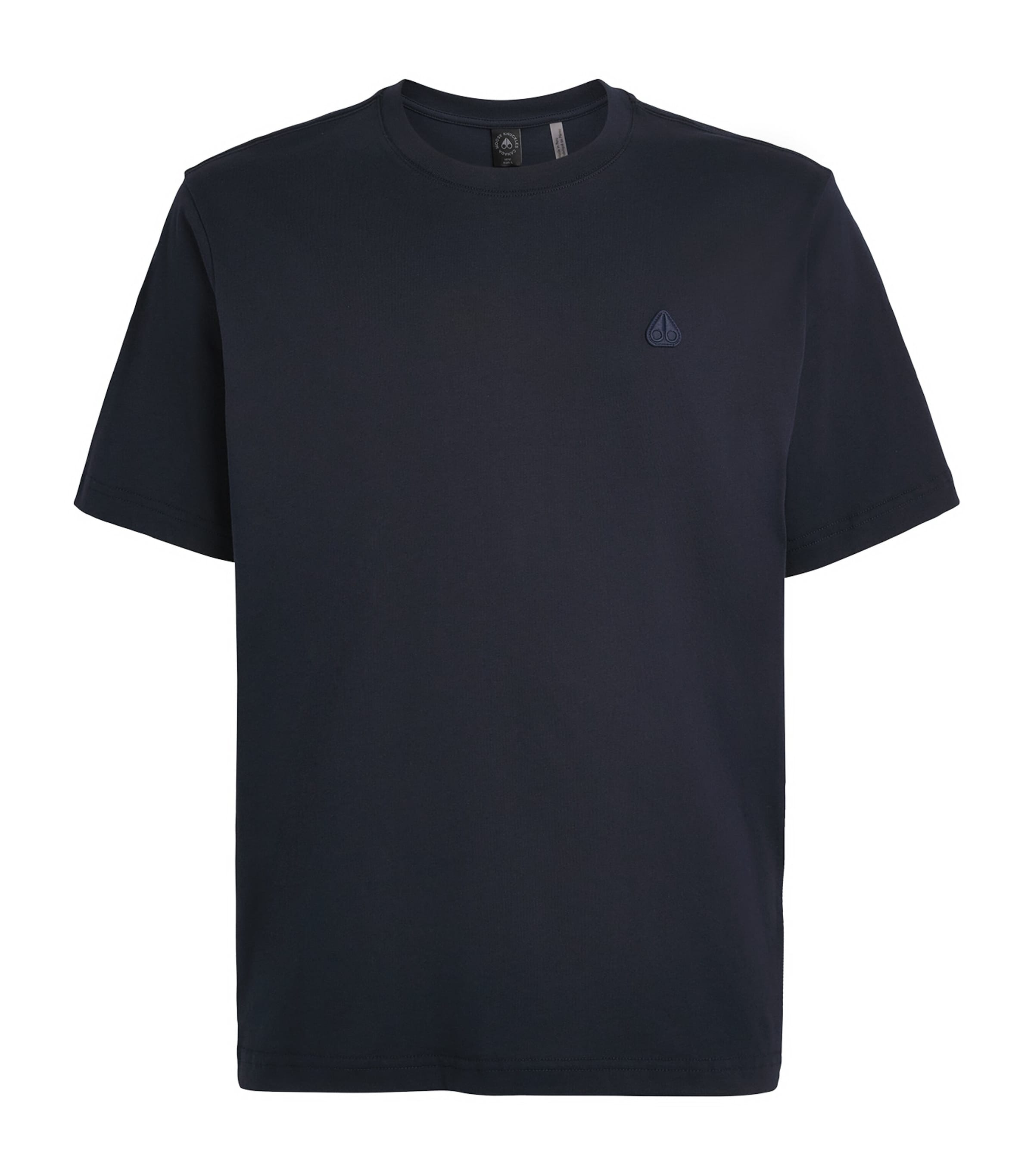 Moose Knuckles Mens Cotton Logo Yul T-Shirt Navy