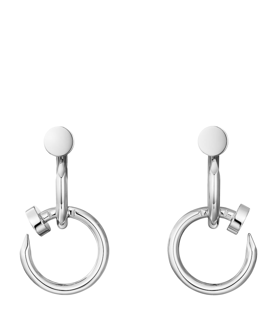 White Gold Juste un Clou Earrings