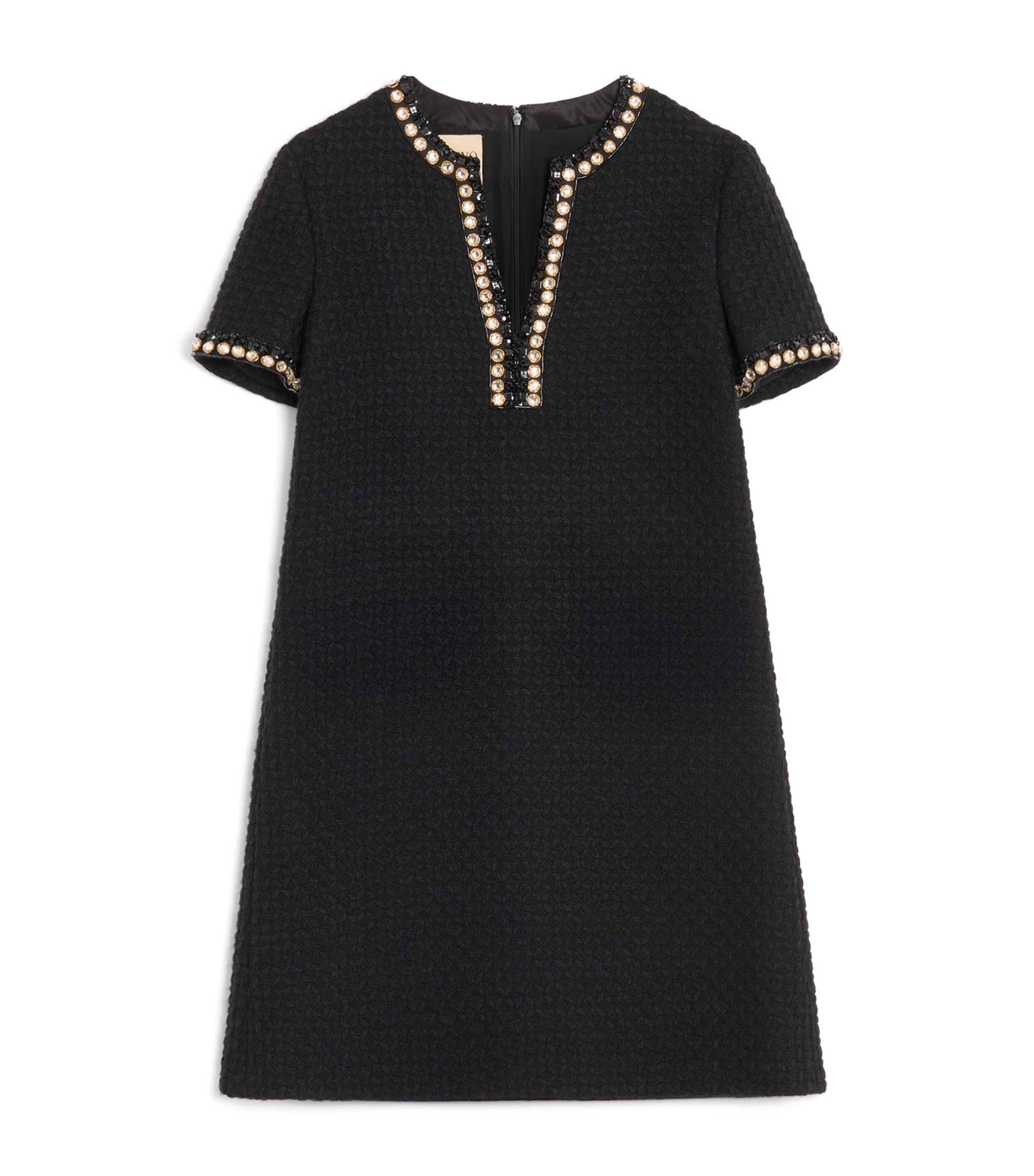 Virgin Wool-Blend Mini Dress