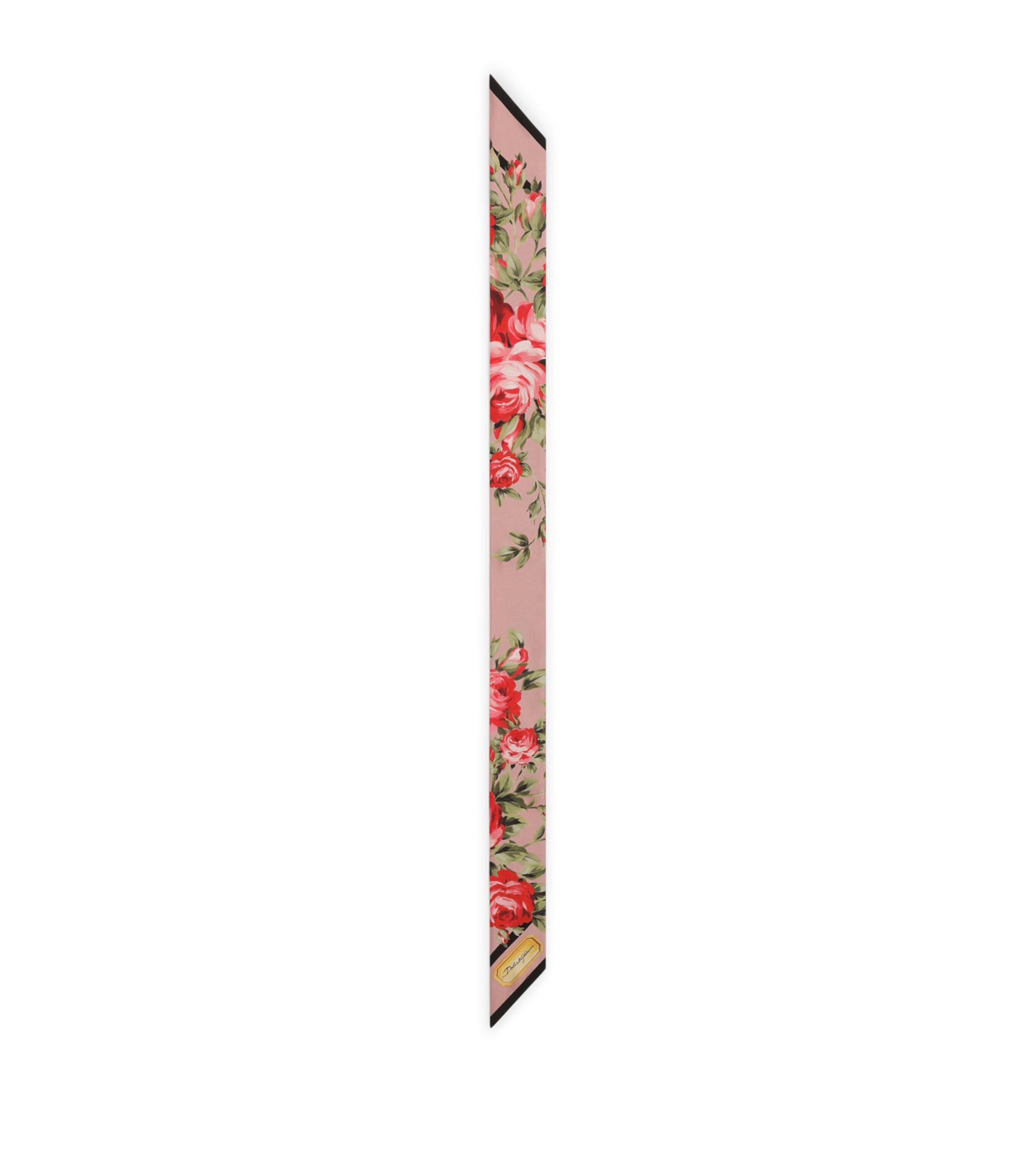 Silk Floral Skinny Scarf