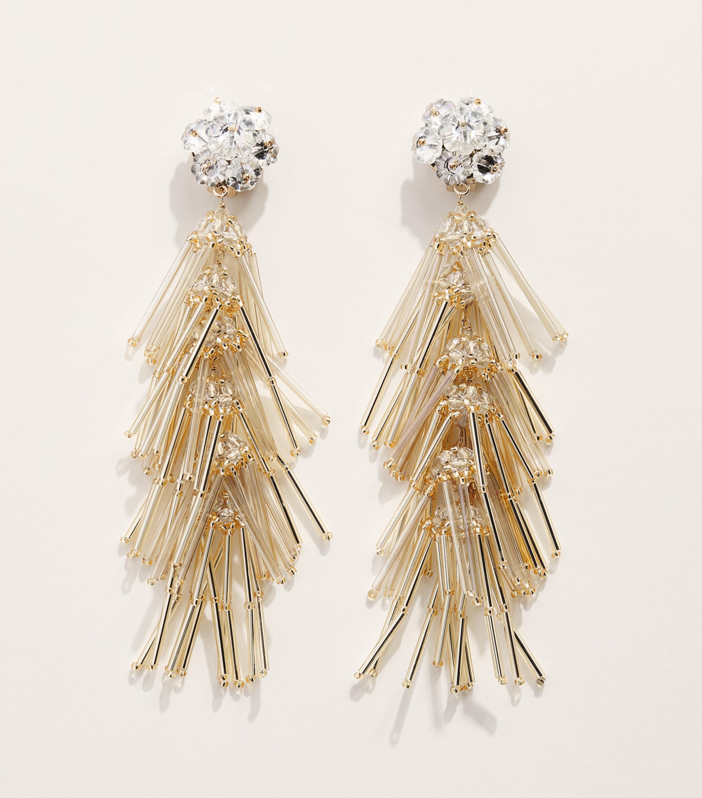 Coppola e Toppo Fringe Sharon Clip-On Earrings Gold