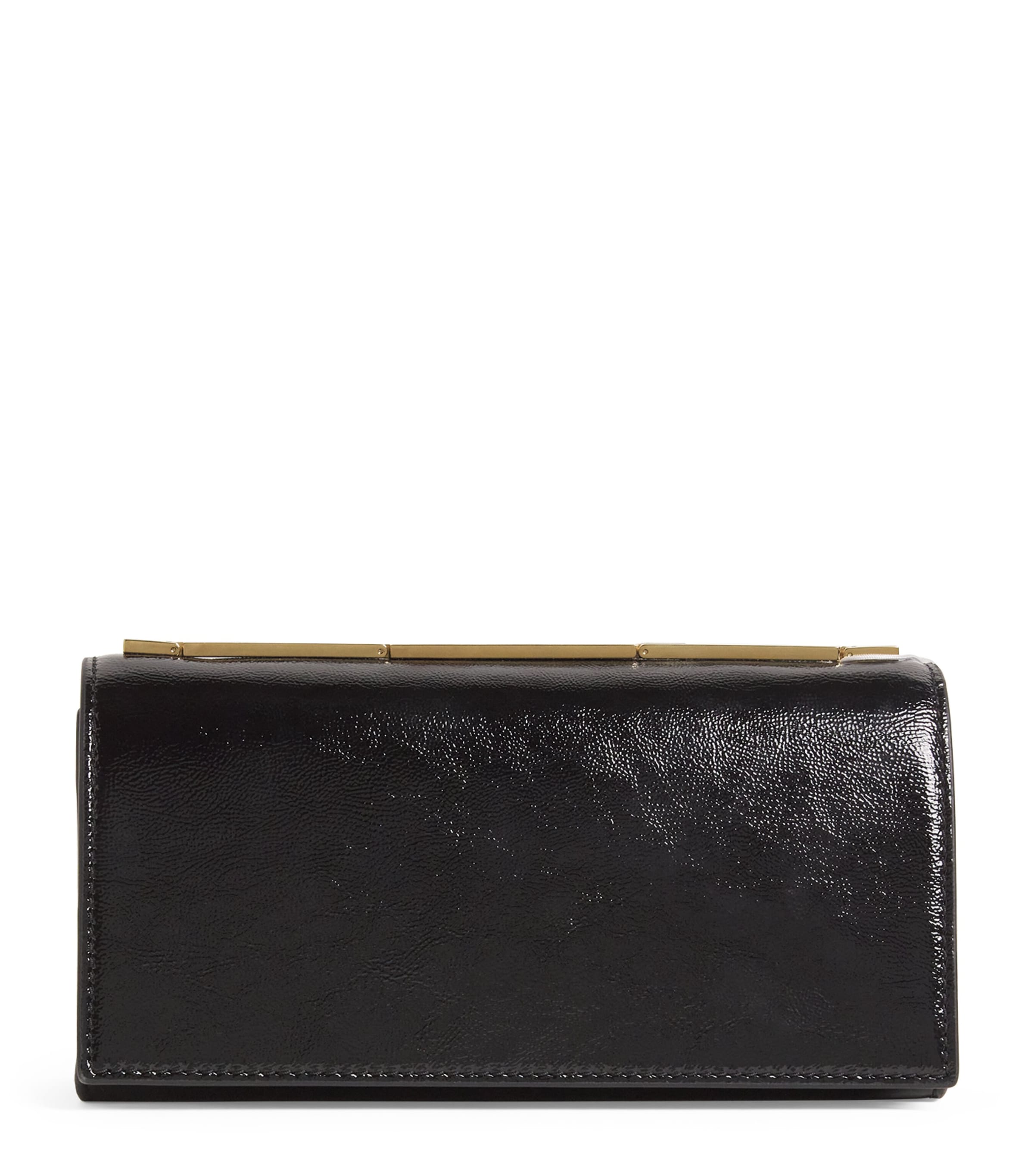 Patent Leather Barre Clutch Bag