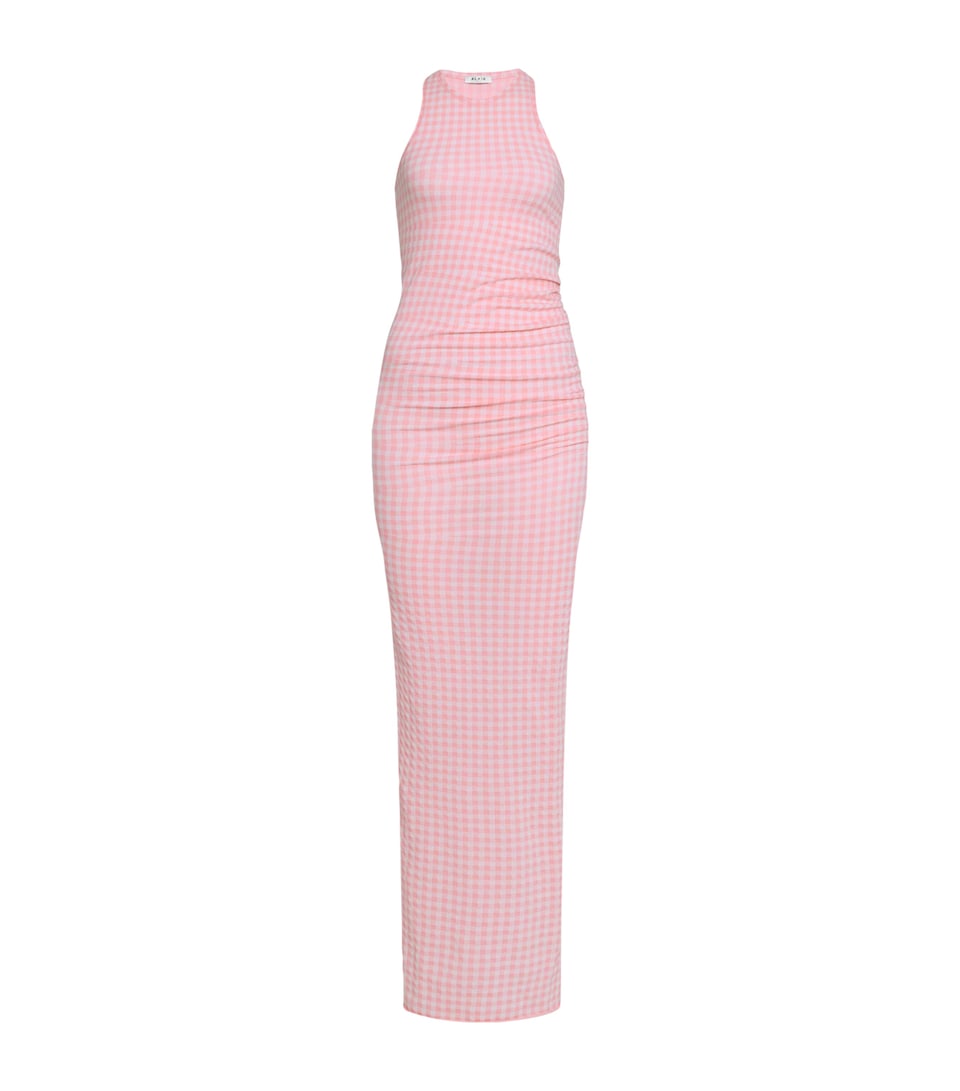 Gingham Bodycon Maxi Dress