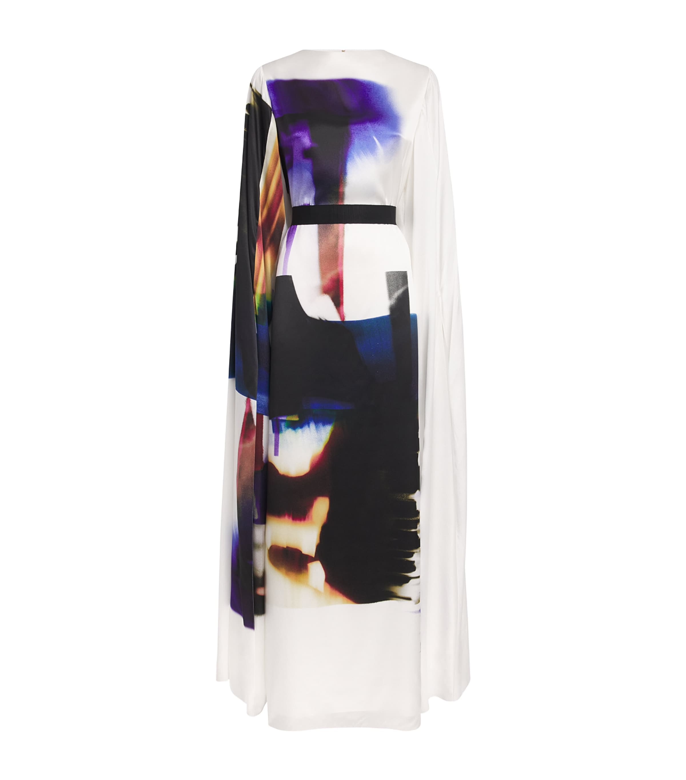 Roksanda Womens Silk Belted Razi Maxi Dress Station Print