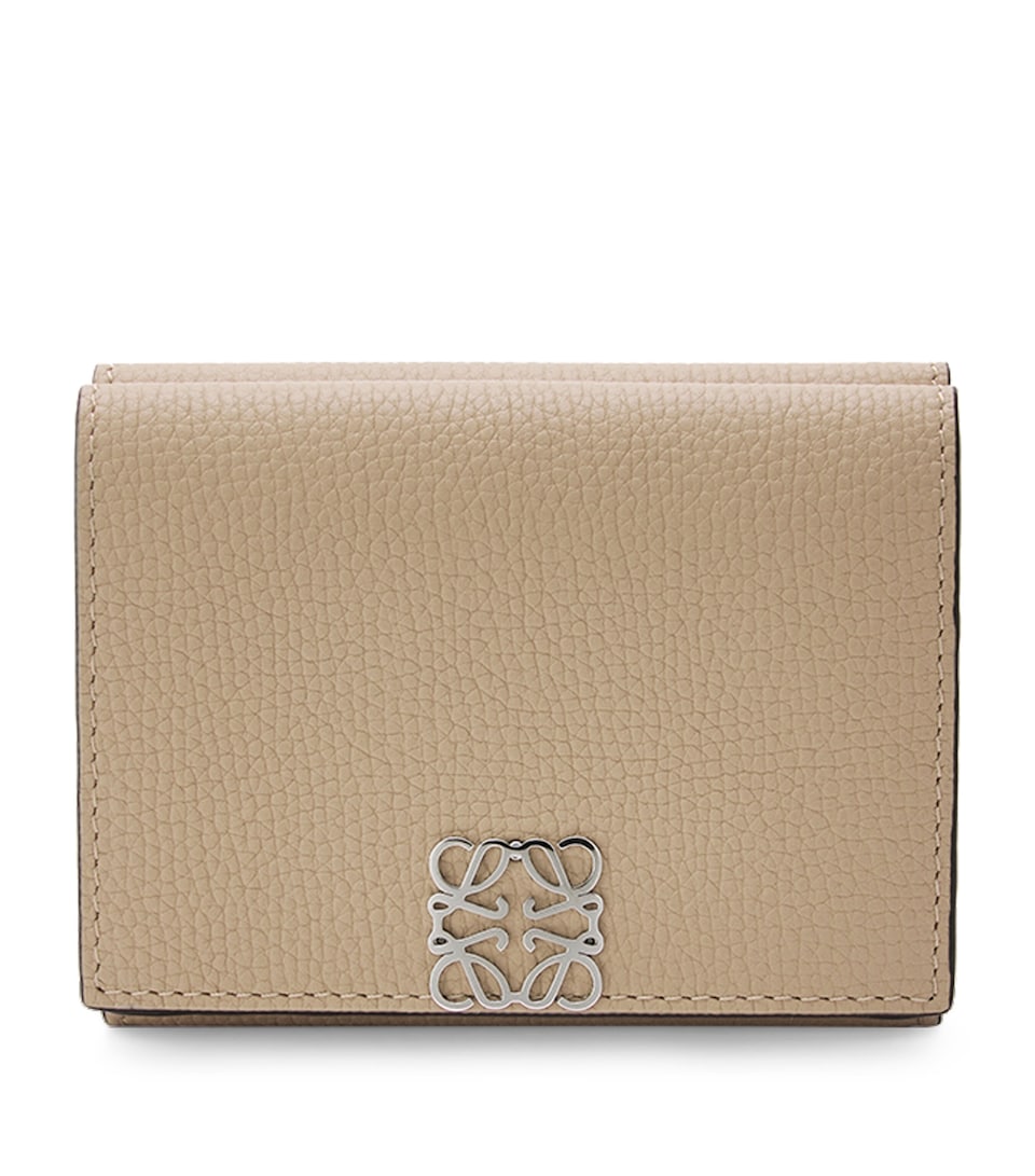 Leather Anagram Trifold Wallet