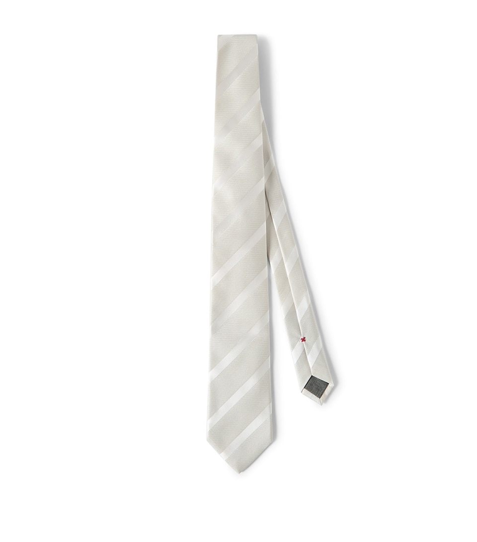 Brunello Cucinelli Silk Stripe Tie
