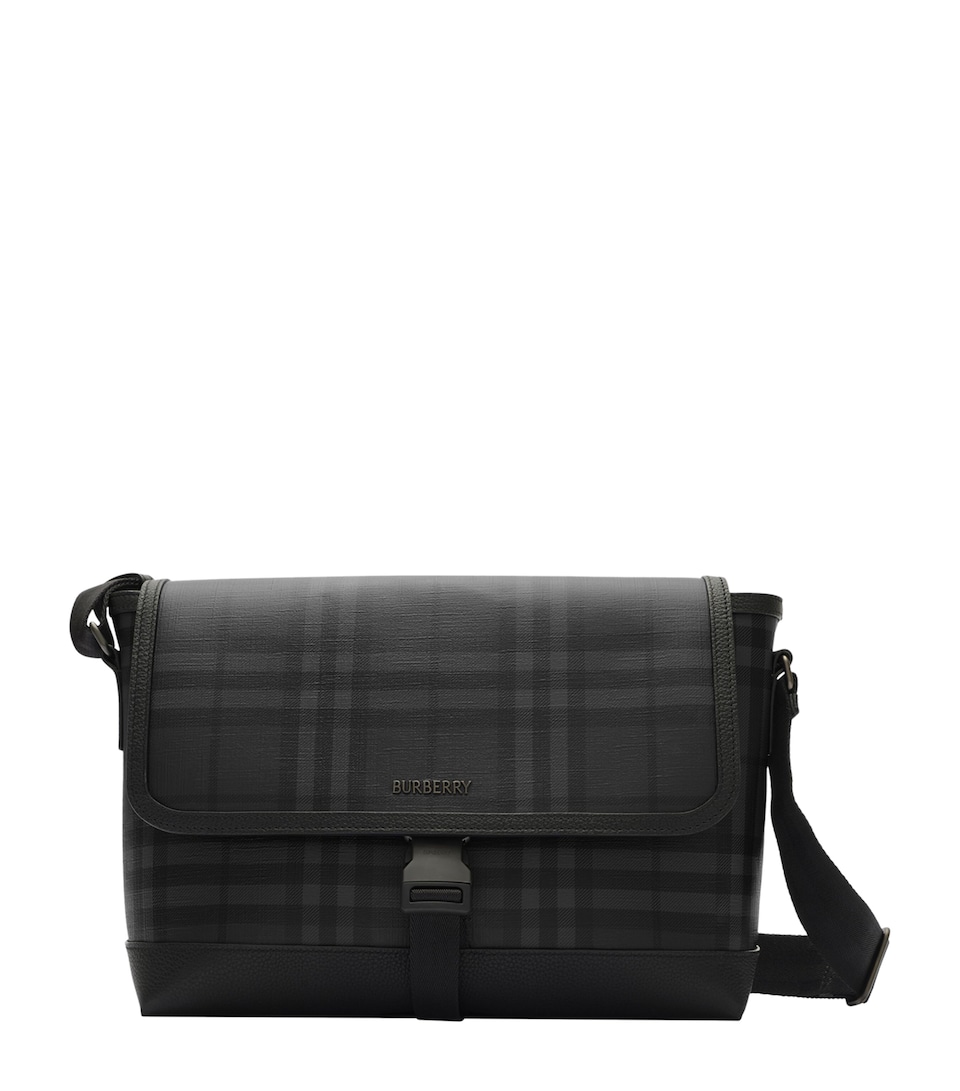 Burberry City Check Messenger Bag Iron