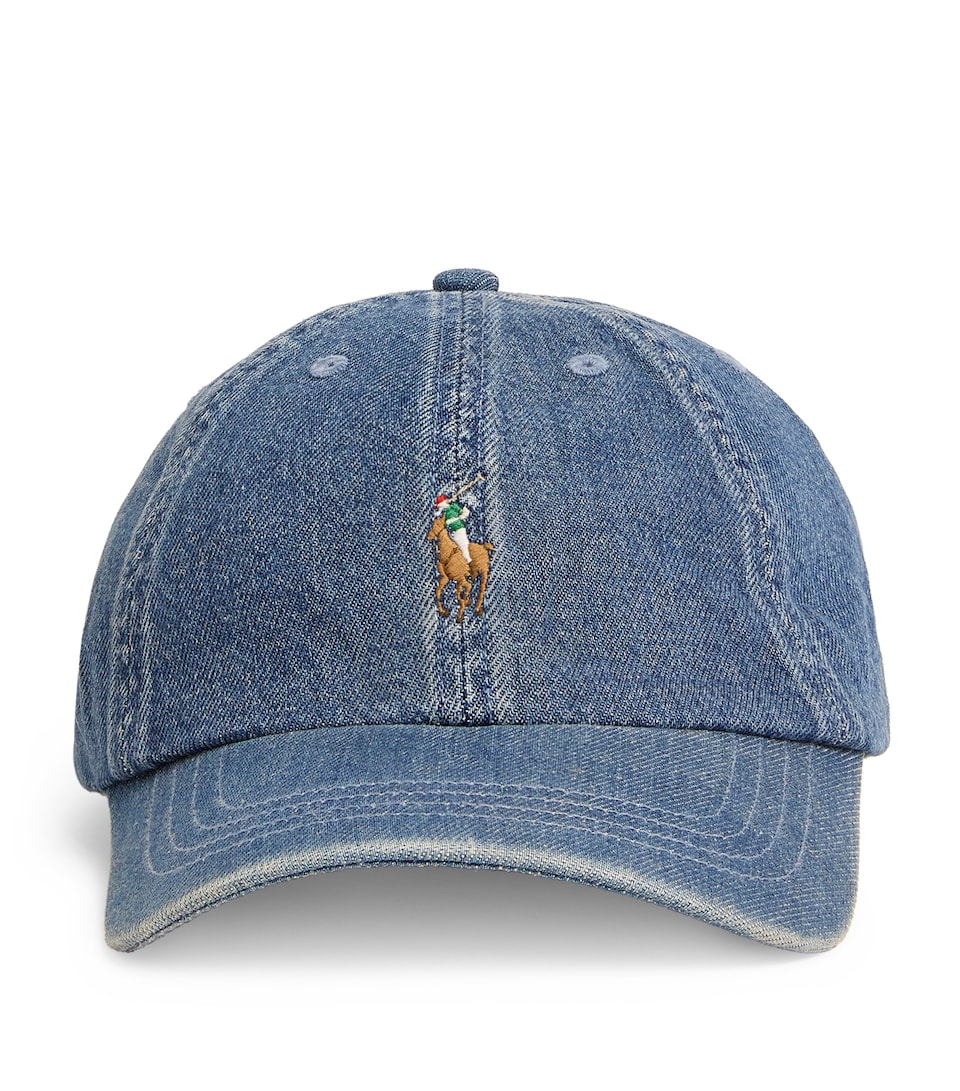 Denim Polo Pony Baseball Cap