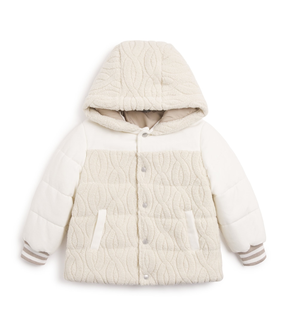 Wool-Blend Fleece Puffer Coat (2-16 Years)