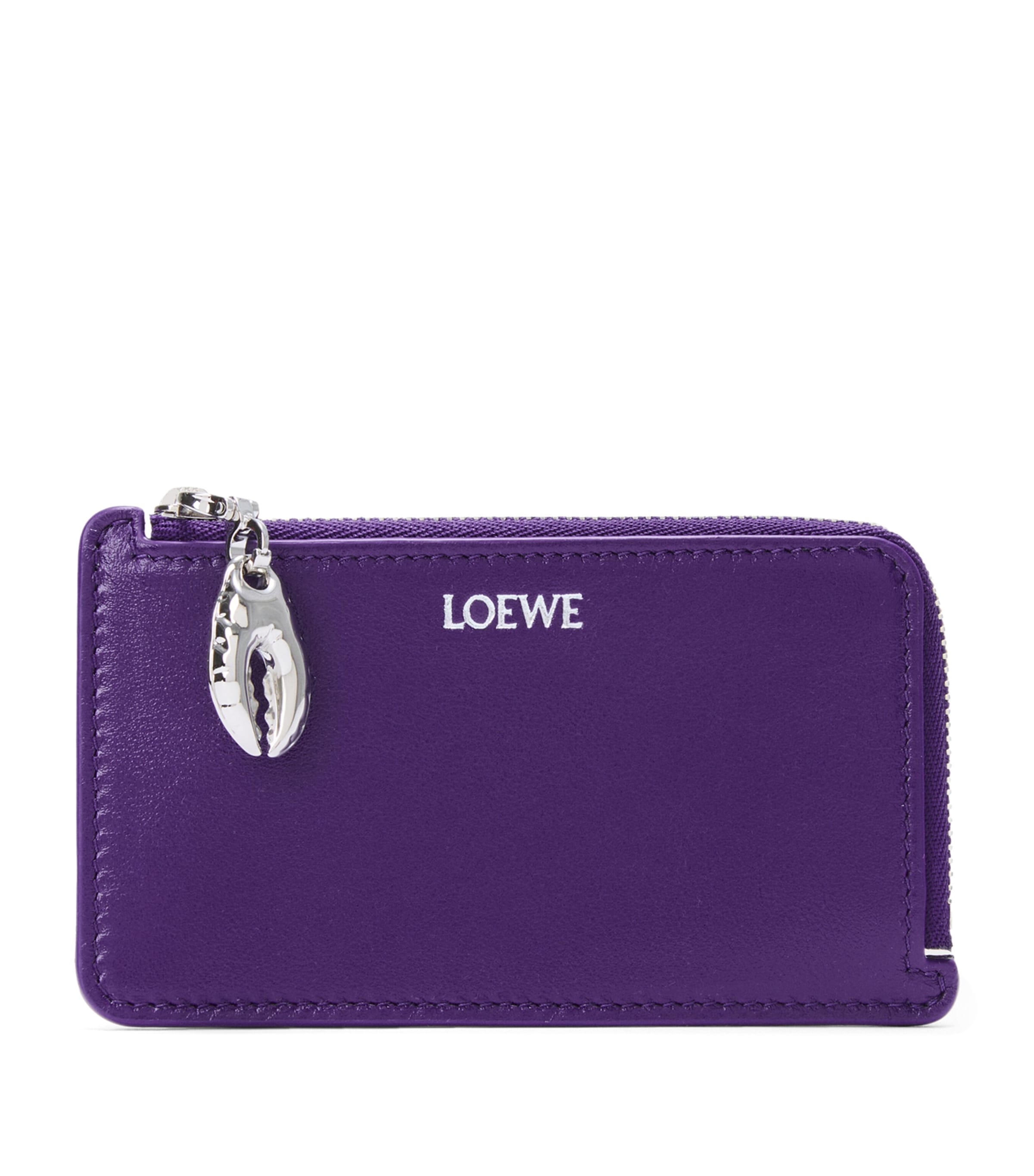 LOEWE x Cosima Von Bonin Lambskin Claw Card Holder Deep Purple
