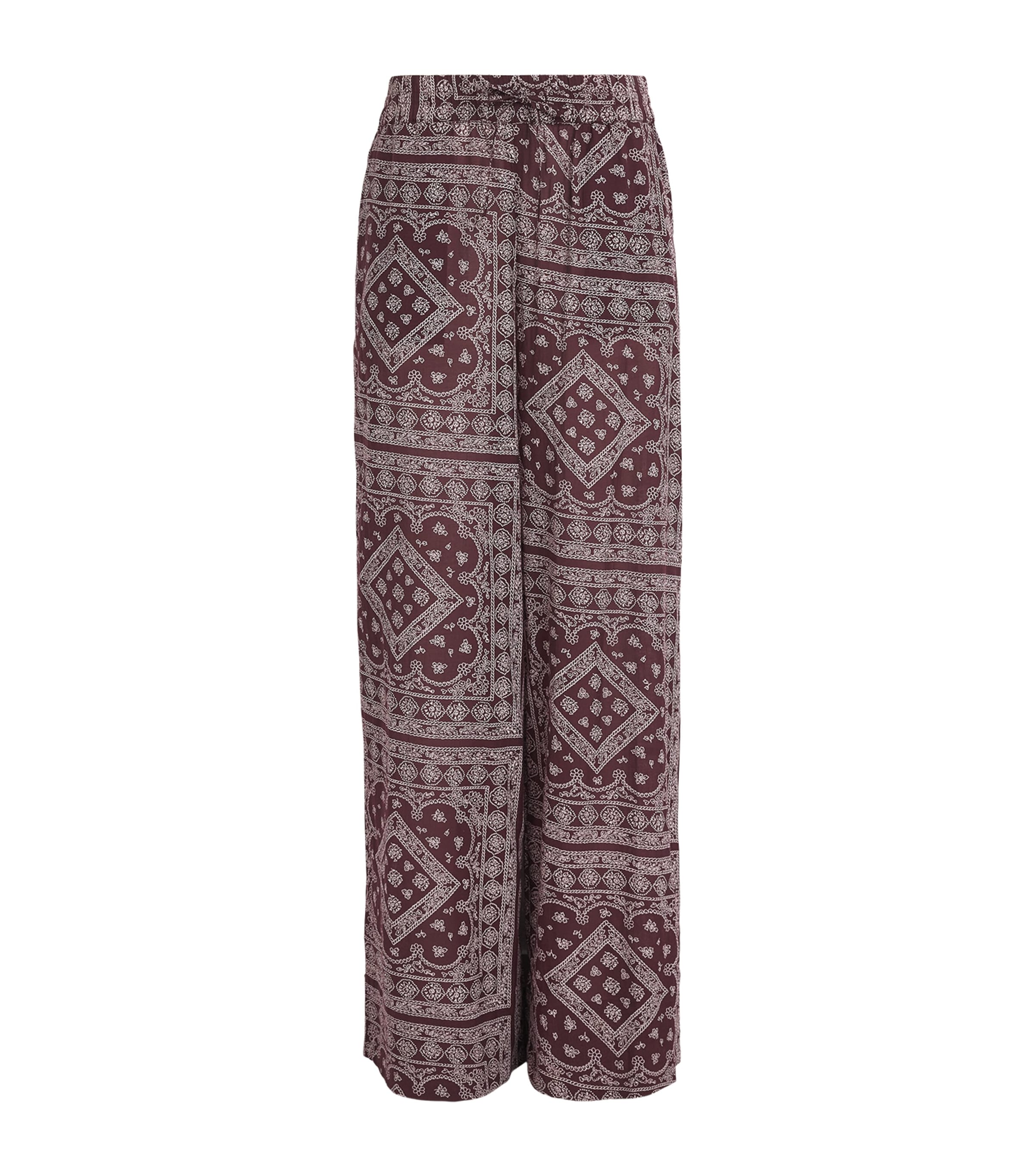 Veronica Beard Womens Wide-Leg Sylvester Trousers Raisin/dove