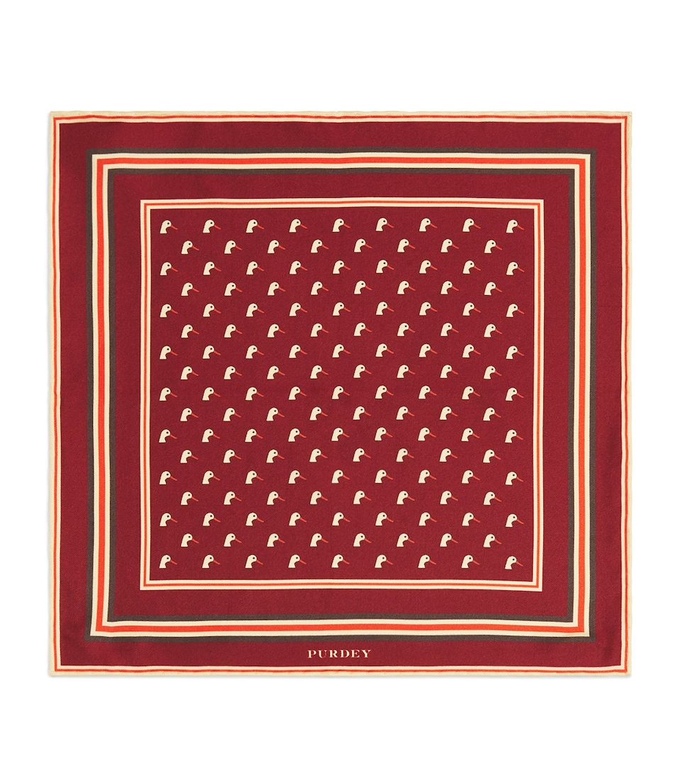 Purdey Silk Dapper Duck Pocket Square Drr