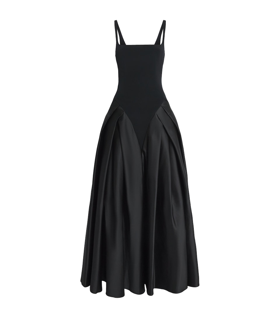 GEORGES HOBEIKA Womens Silk-Blend Pleated Gown Block