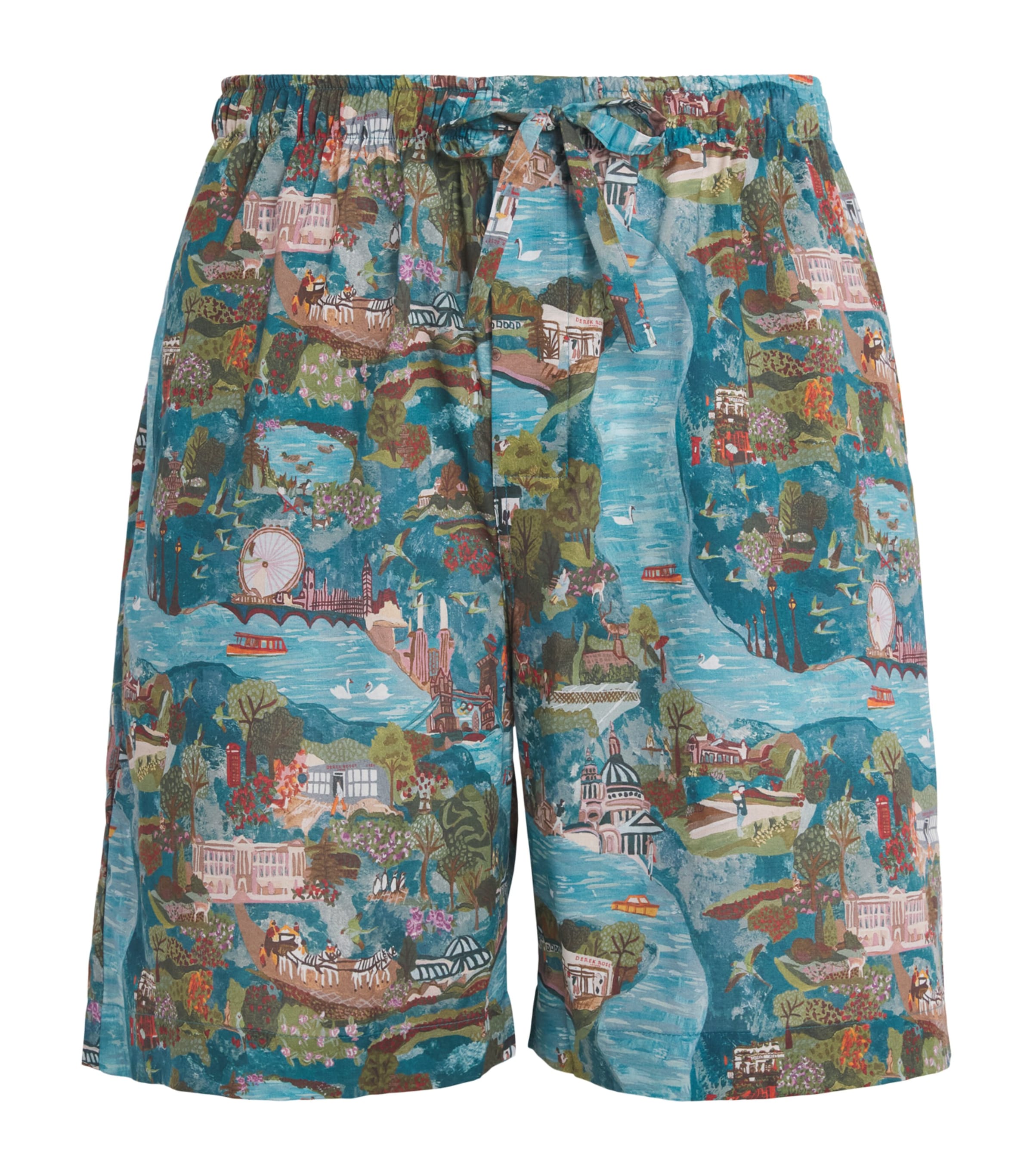 Derek Rose Mens Printed Ledbury Lounge Shorts Mul