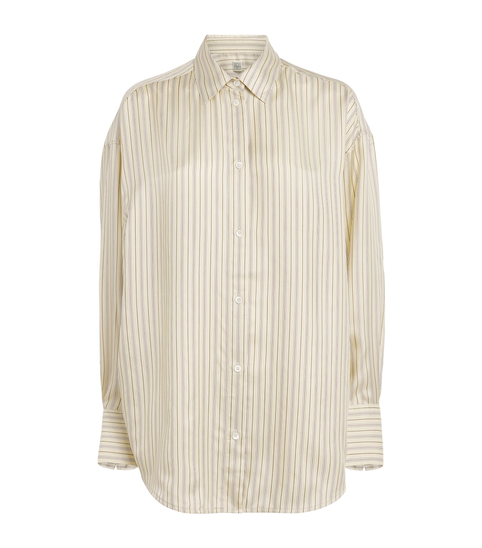 Silk Oversized Stripe Shirt