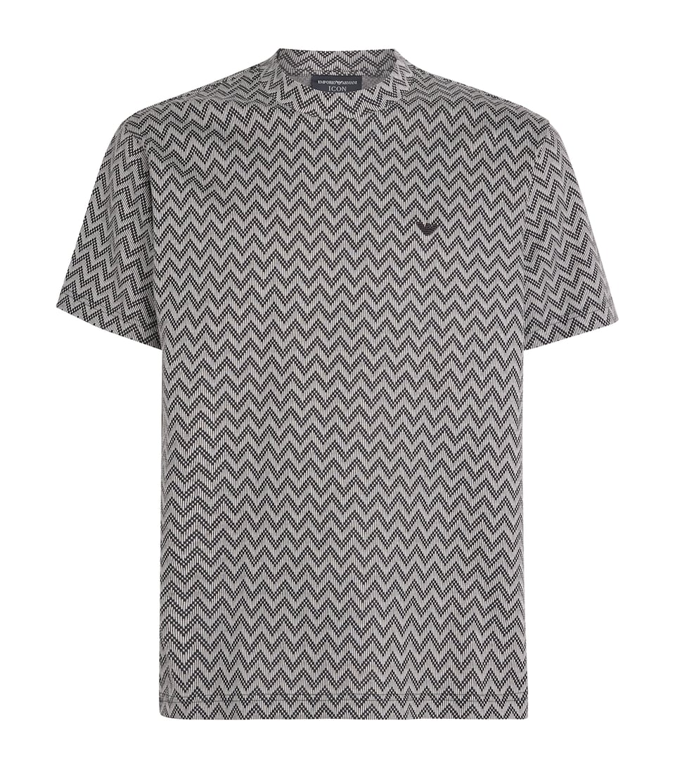 Emporio Armani Mens Cotton Chevron T-Shirt