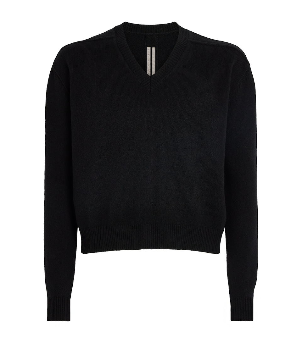 Rick Owens Mens Cashmere-Wool Tommy Sweater Black