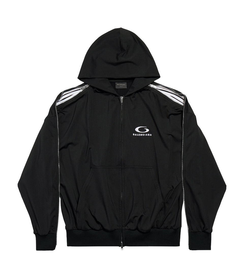 Zipped Zip-Up Hoodie