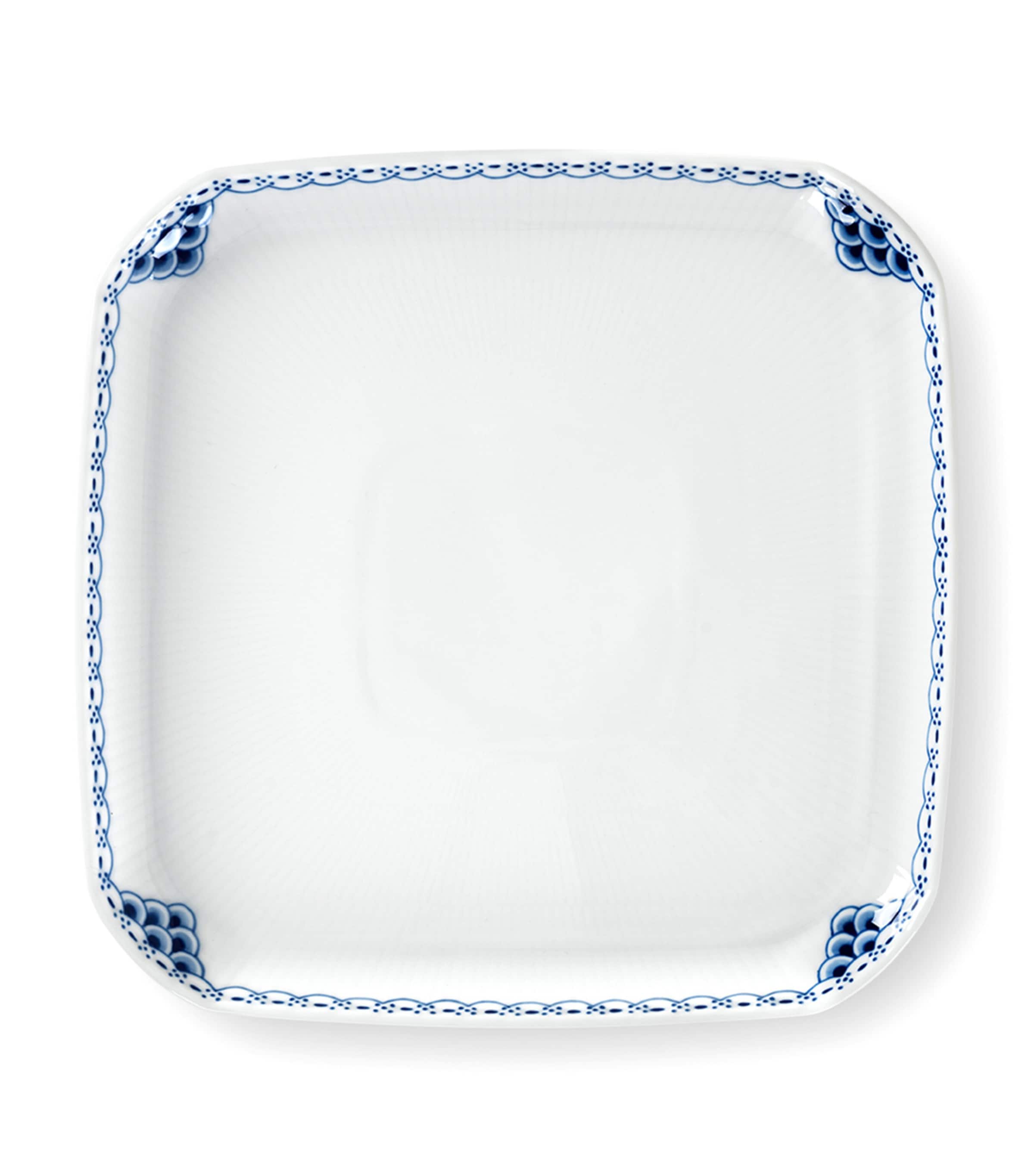 Royal Copenhagen Porcelain Princess Square Plate (21cm) Blue