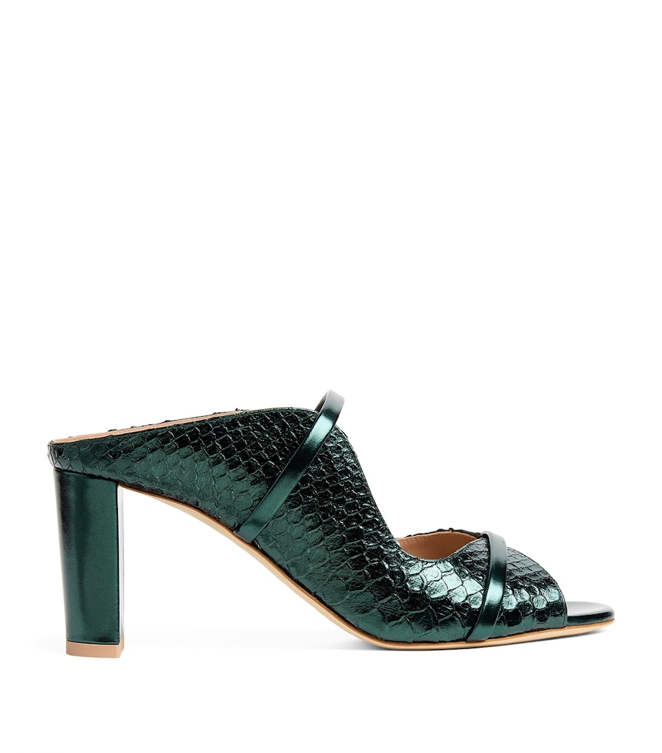 Leather Crocodile-Effect Norah Mules 70
