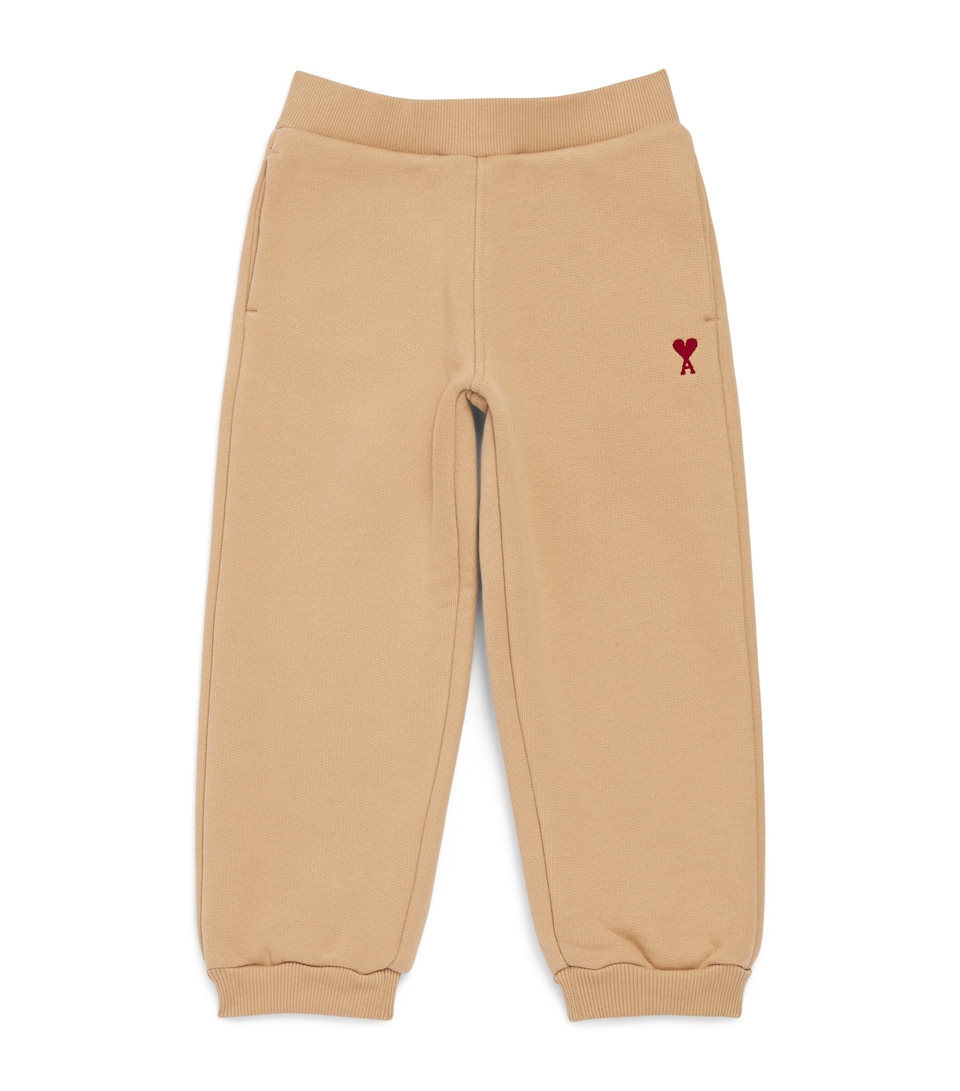 AMI Paris Cotton Ami de Coeur Sweatpants (4-12 Years) : Camel