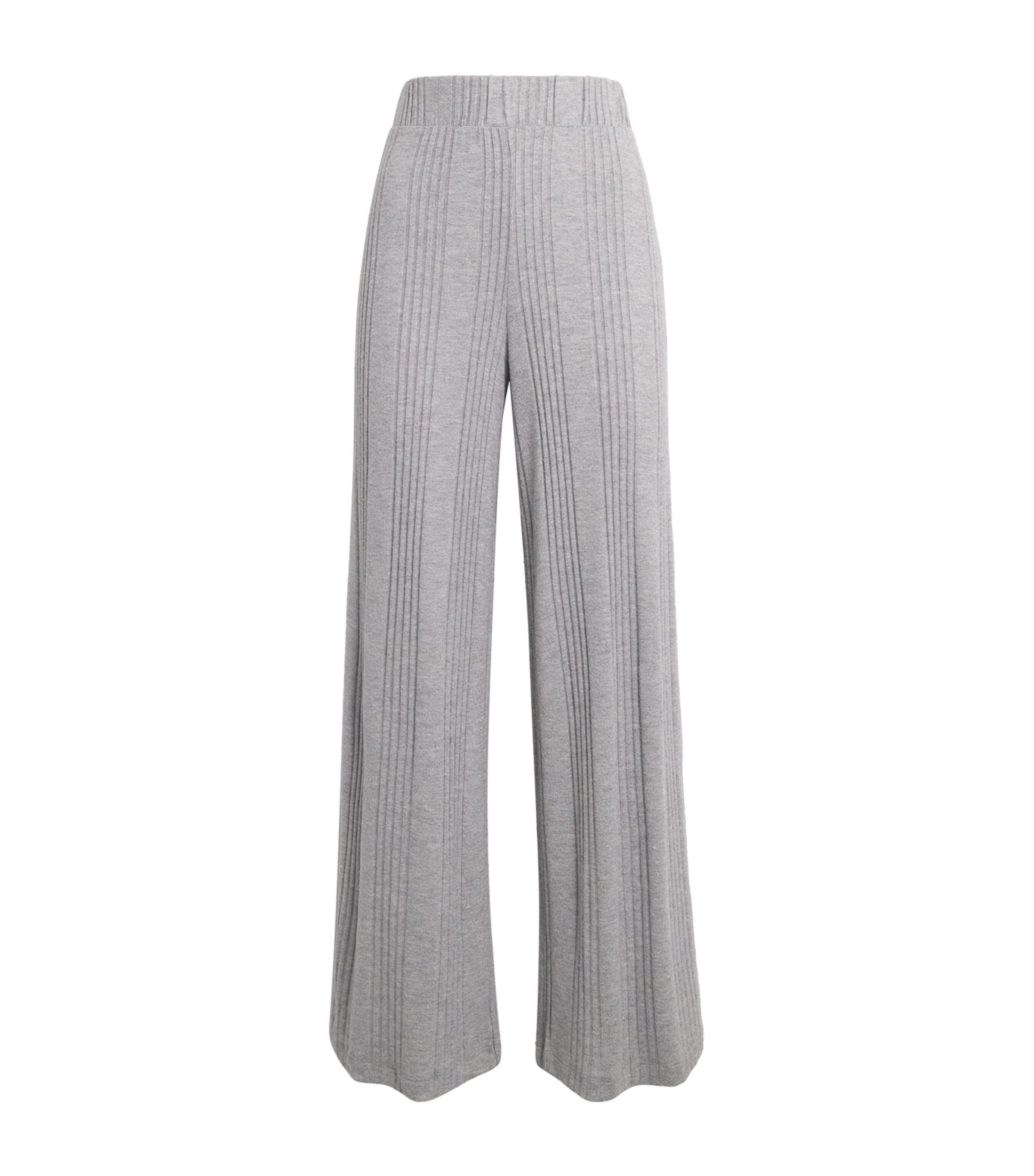 Eberjey Womens Variegated Ribbed Pyjama Bottoms Dark Heather Grey