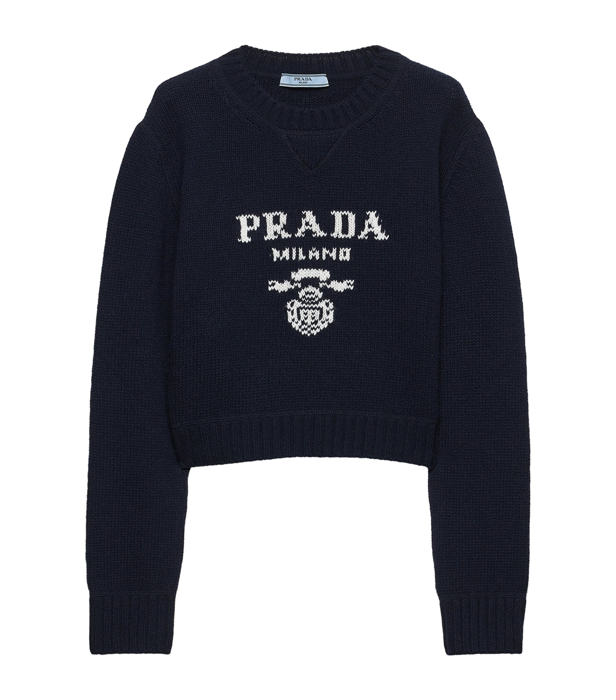 Wool-Cashmere Logo Sweater