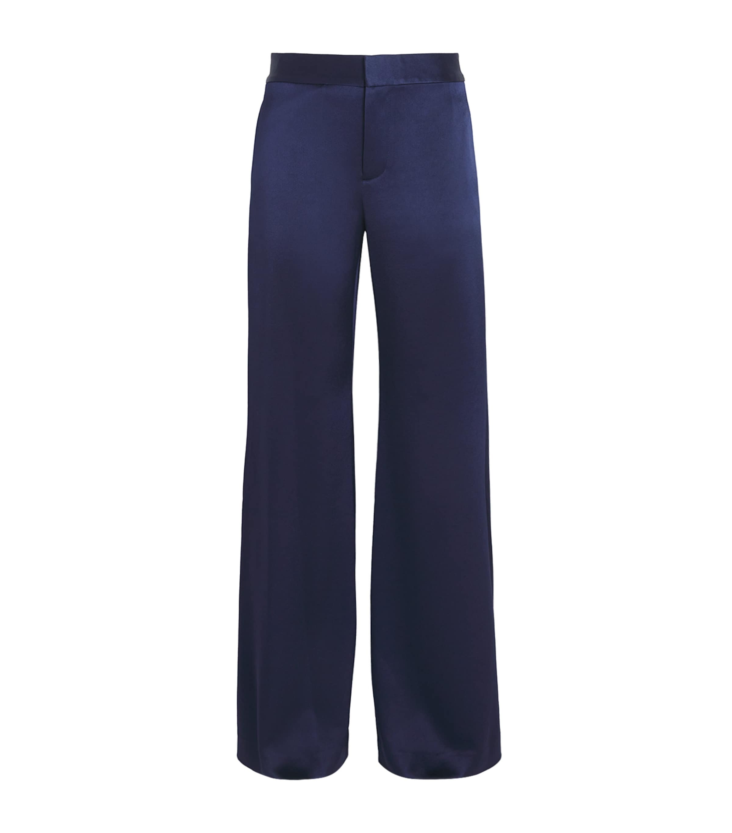 Satin Shane Wide-Leg Trousers