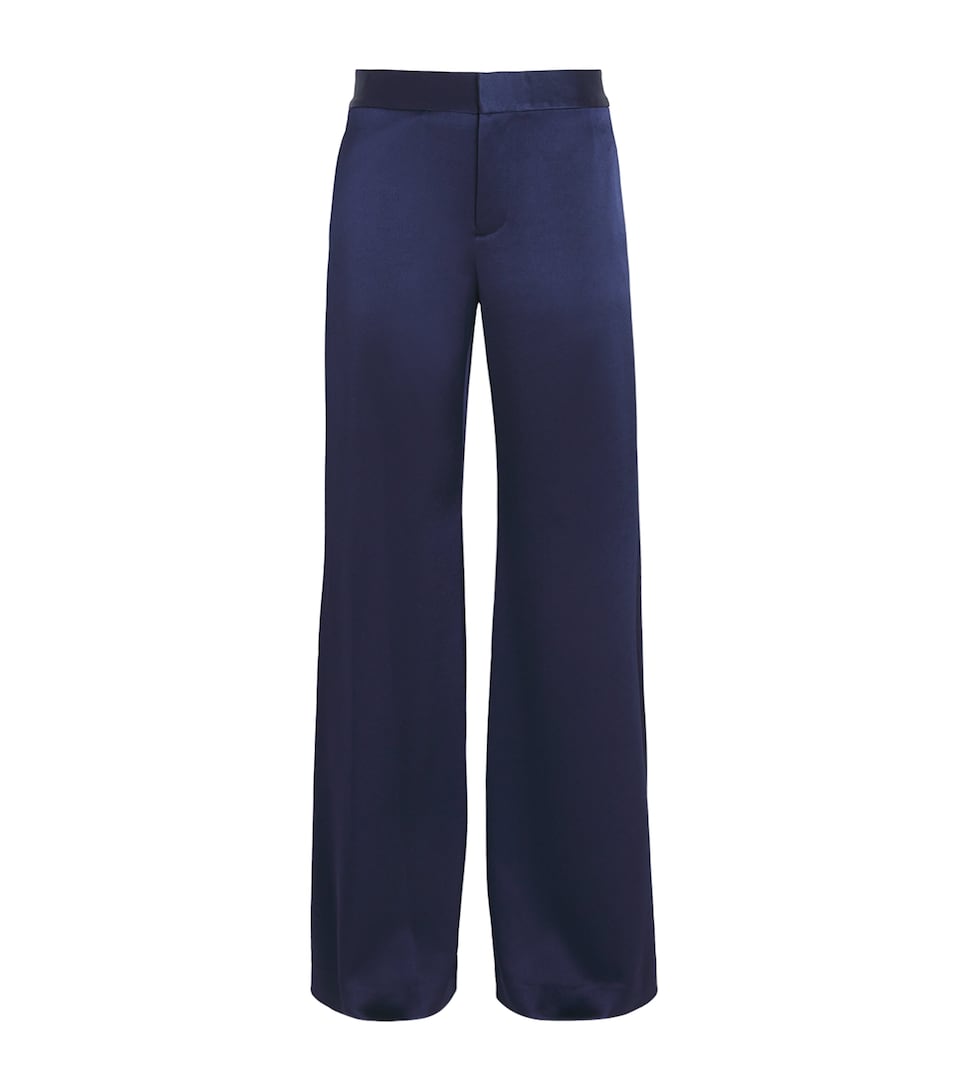 Satin Shane Wide-Leg Trousers
