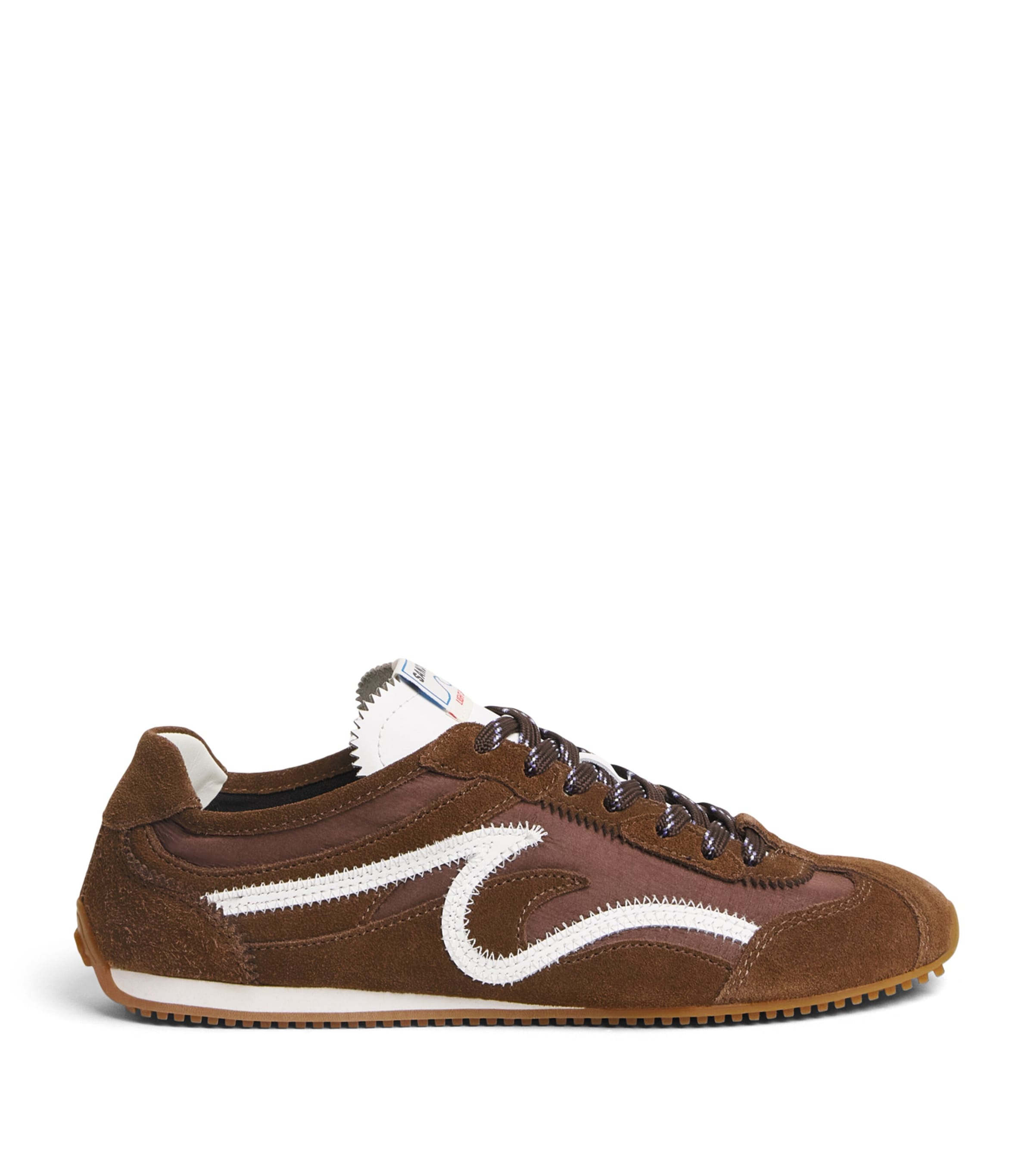 Sandro Paris Suede Light Wave Sneakers Brown
