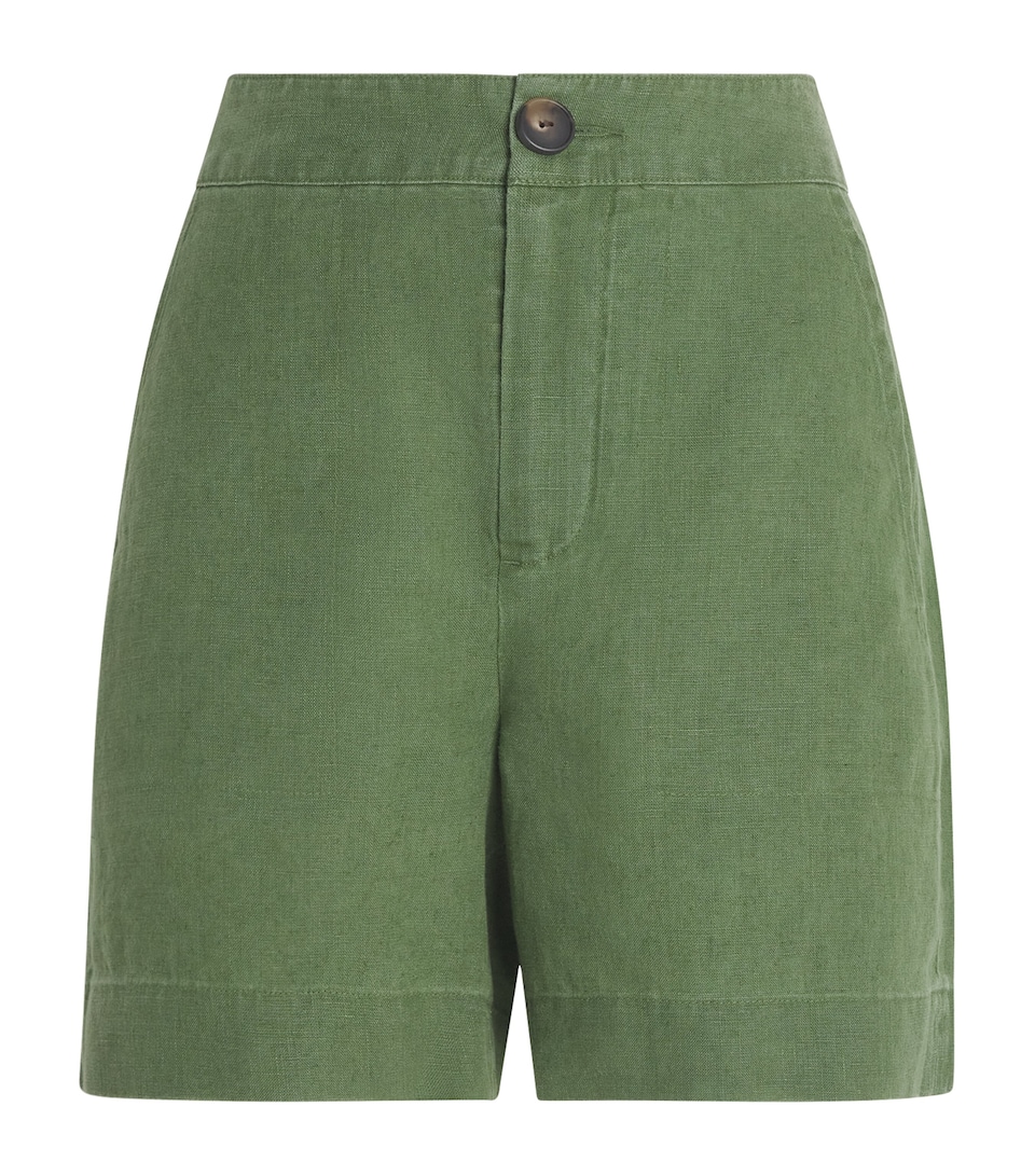 Vince Womens Hemp Bermuda Shorts Herb